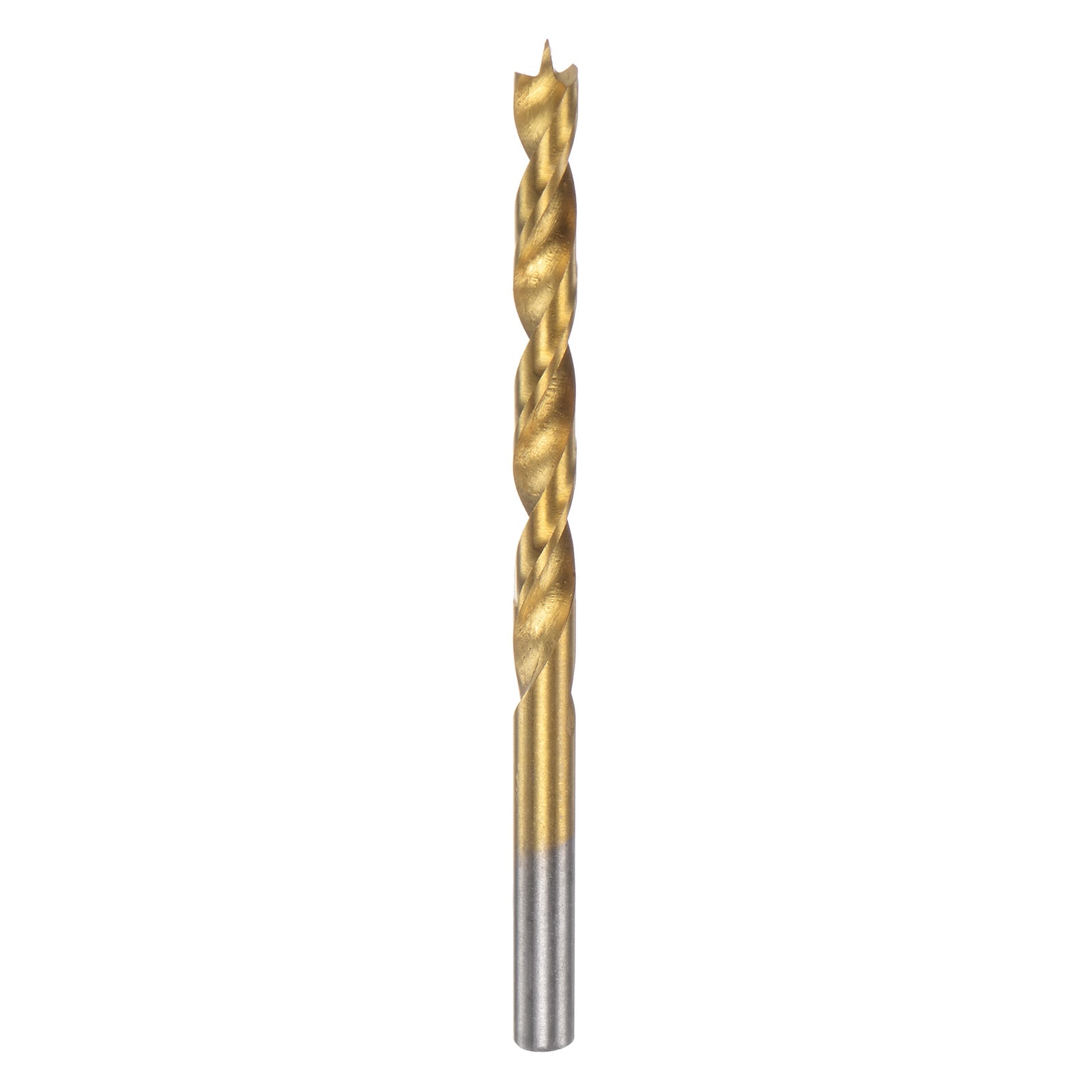 Unique Bargains Brad Point Drill Bit 5.5mm 7/32 Inch Dia Straight Round Shank Drill Metric Brad Point Spiral Twist Drill Bits for Carpenter Woodworking Plastic Rubber Golden #S26031300UX4603