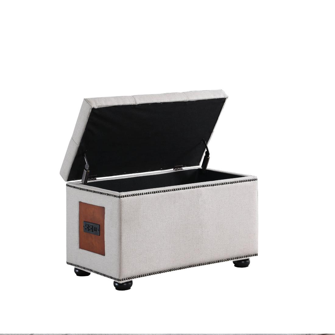 HomeRoots 4000469435 Indoor-Ottomans - View #3