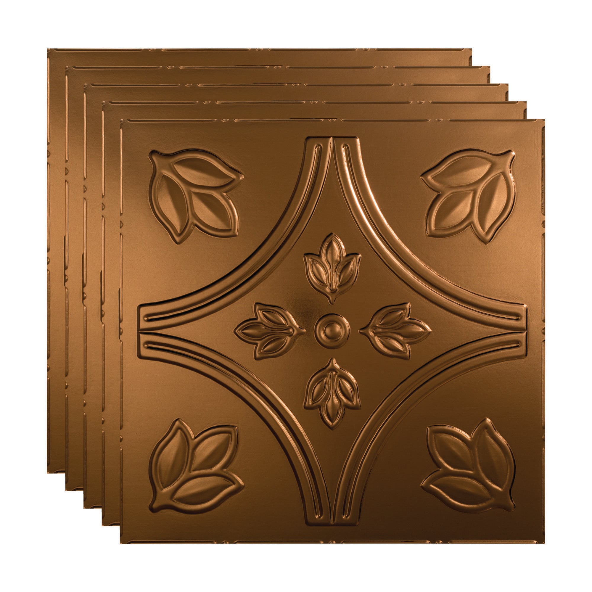 Fasade PL7026 2-ft x 2-ft Traditional 5 Oil-rubbed Bronze PVC Drop Ceiling Tile ( 5 -Pack, 20-Sq. Feet / Case )