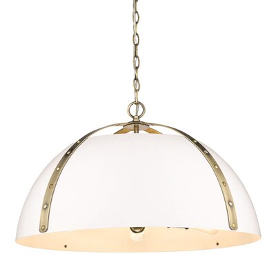 Golden Lighting Aldrich 5 Light Aged Brass Transitional Dome Pendant In The Department At Com - Led Outdoor Ceiling Light Malena With Sensor