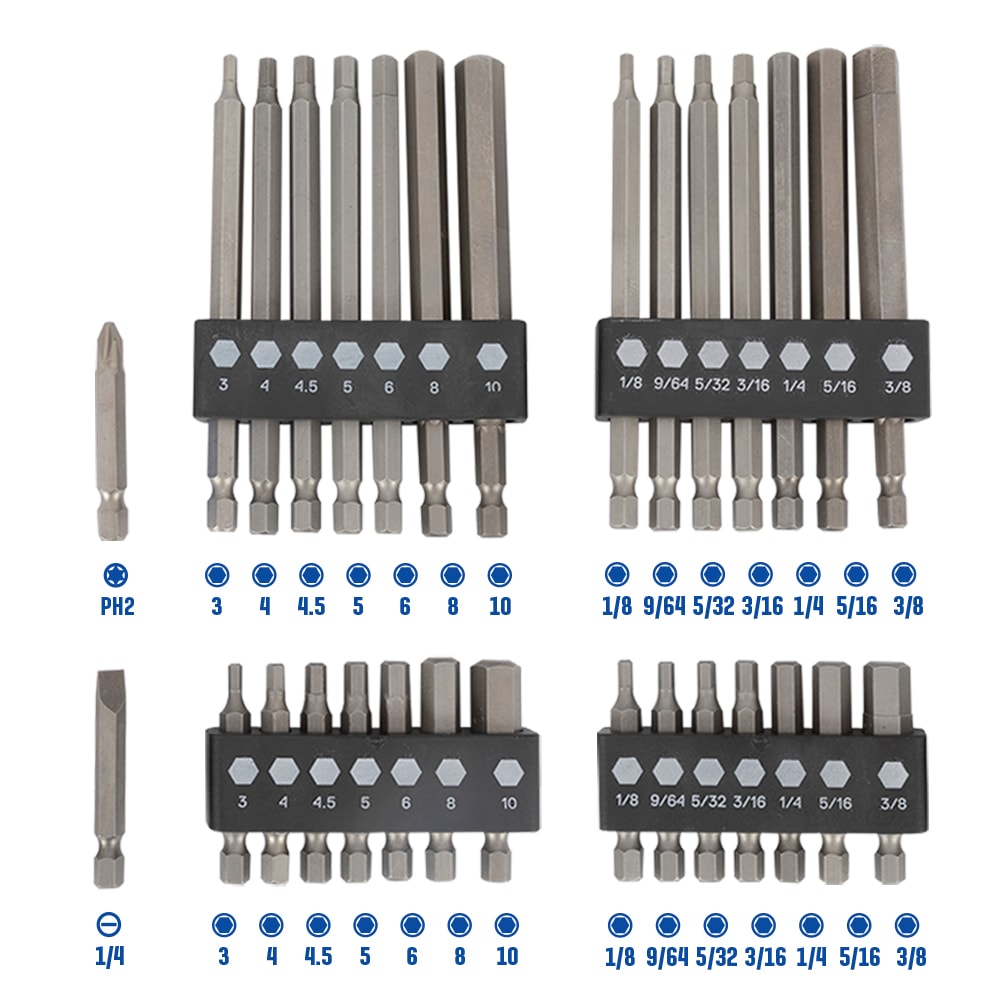 Black+Decker® DW2069 Specialty Screwdriver Bit Set, 3 Pieces, 1/4 in Hex  Shank, Steel