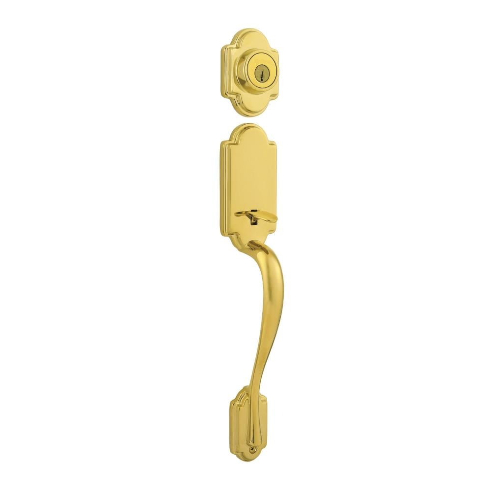 Kwikset 802ANLIP-L03 Signature Series Lifetime Brass Dummy Door Exterior Handle with