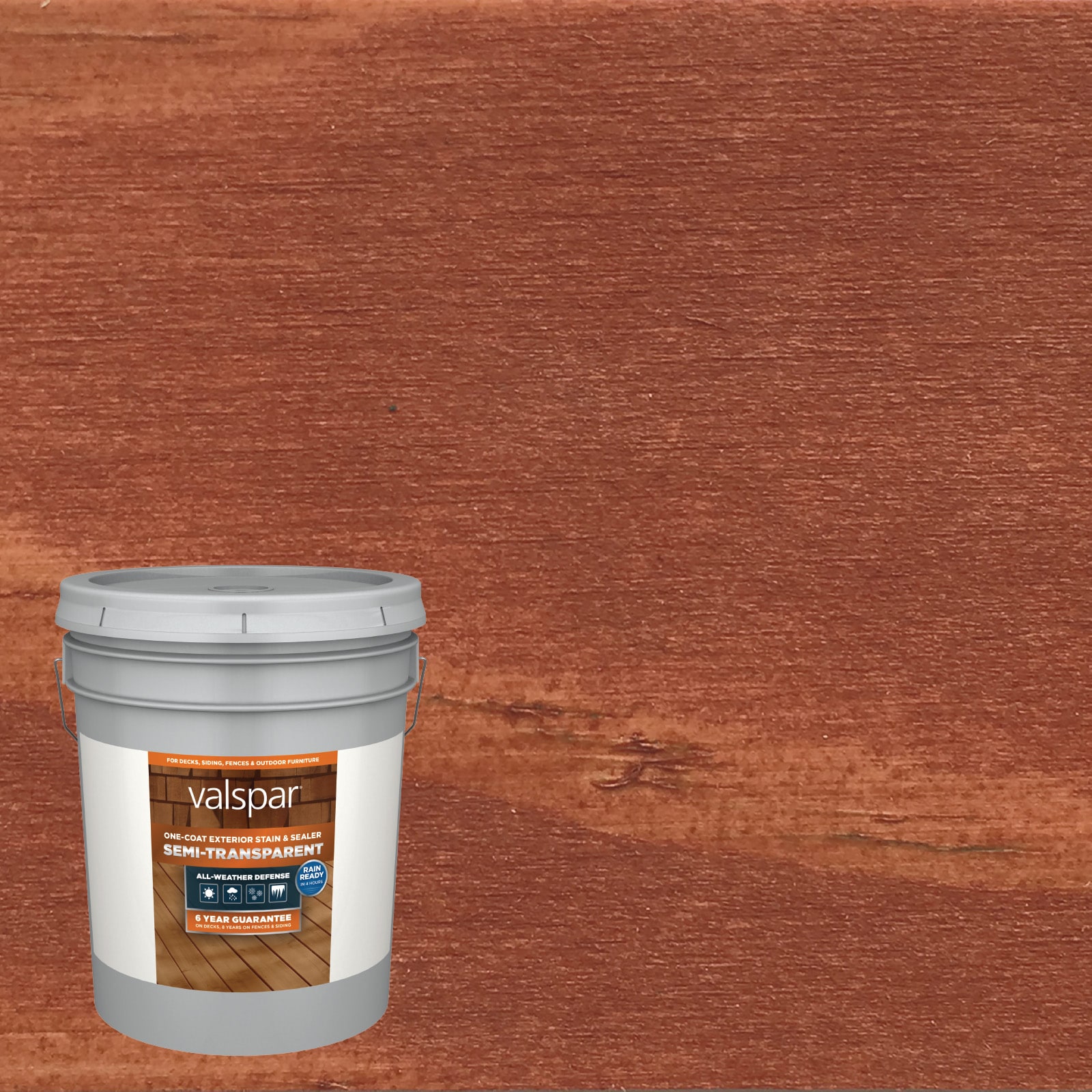 Valspar Darkest Night Semi-transparent Exterior Wood Stain and Sealer  (Half-pint) in the Exterior Stains department at