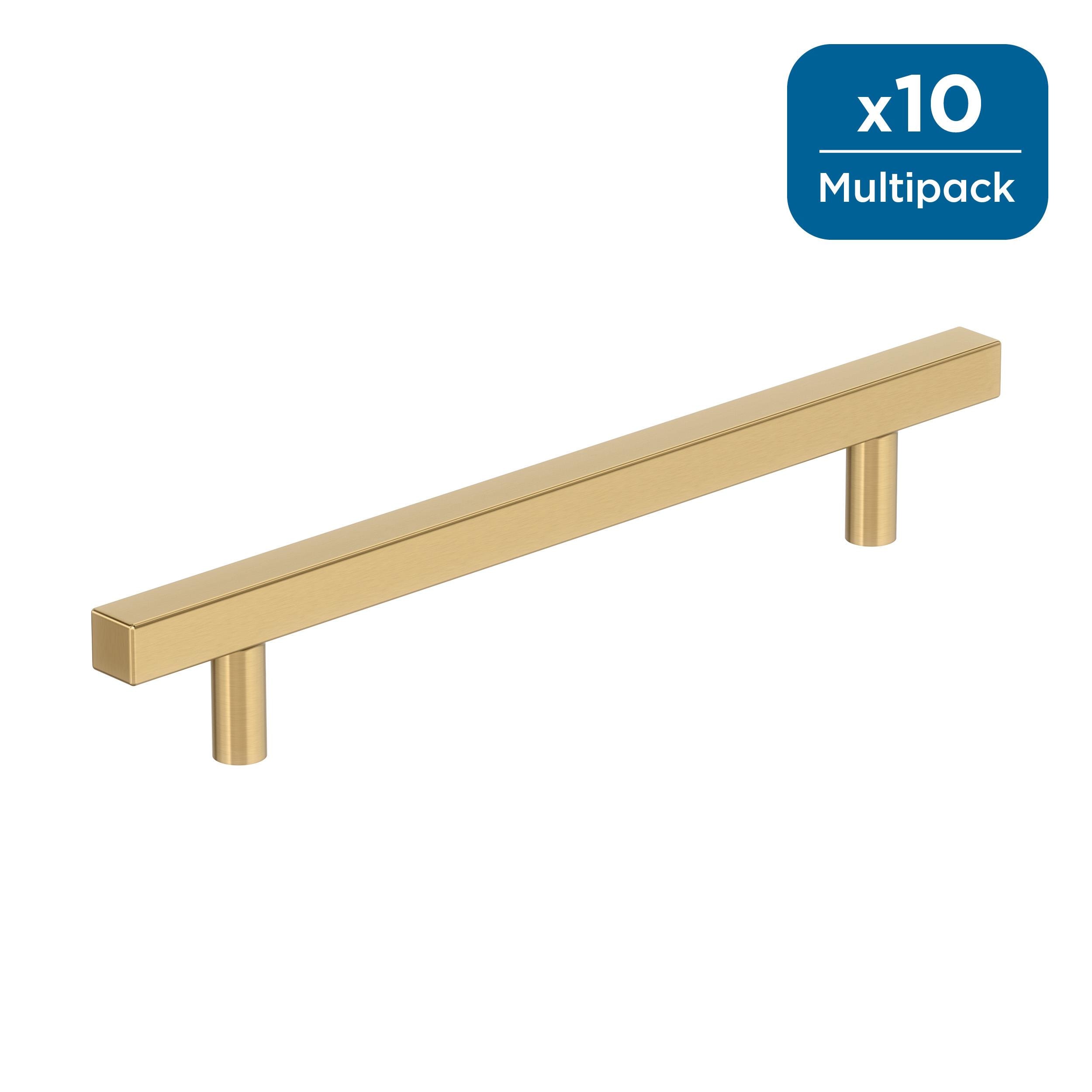 Champagne Bronze Modern Bar Cabinet Pulls, 6-5/16 inch, 10 Pack