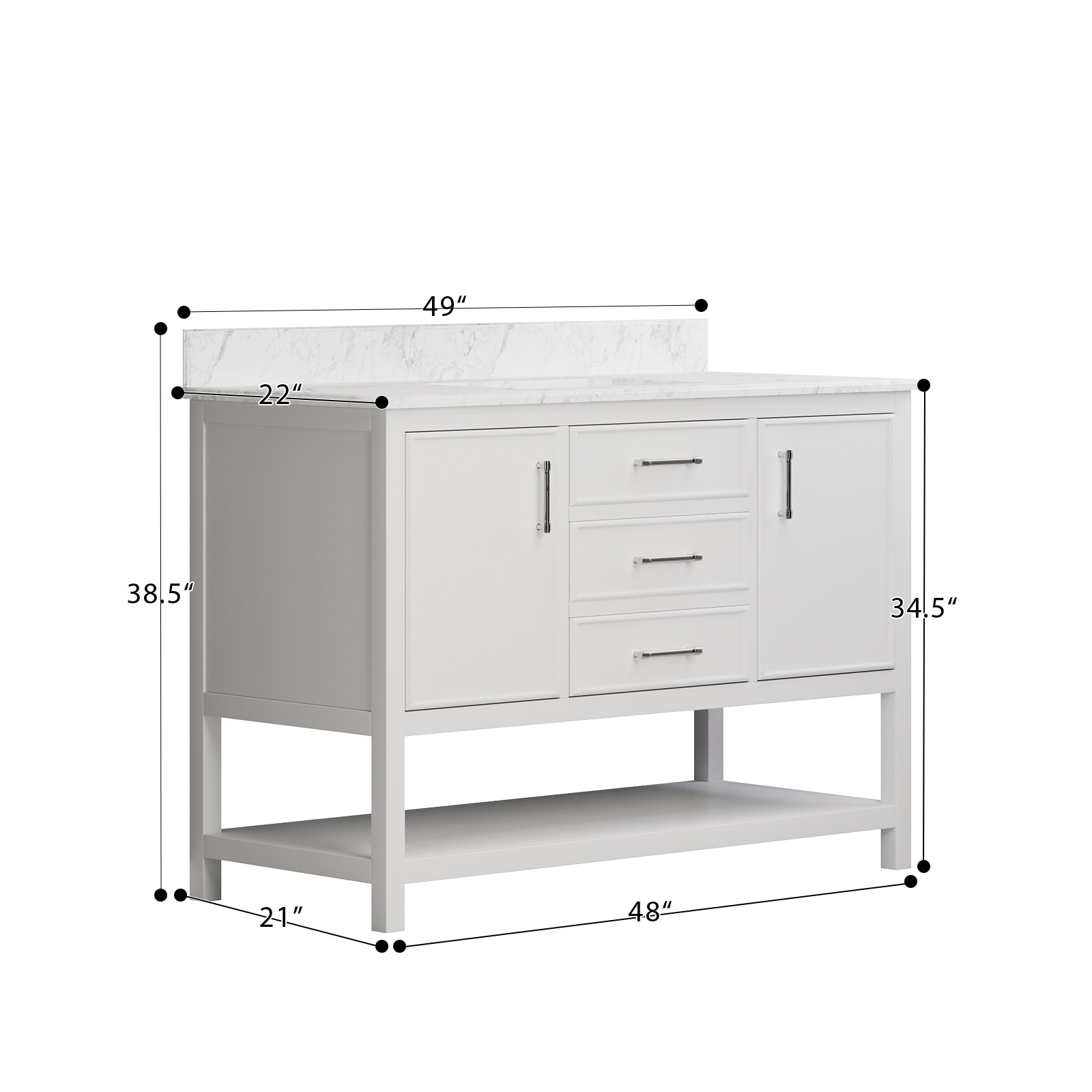 JEAREY DXRZJ-3S-BE Bath-Vanity-Combo - View #10