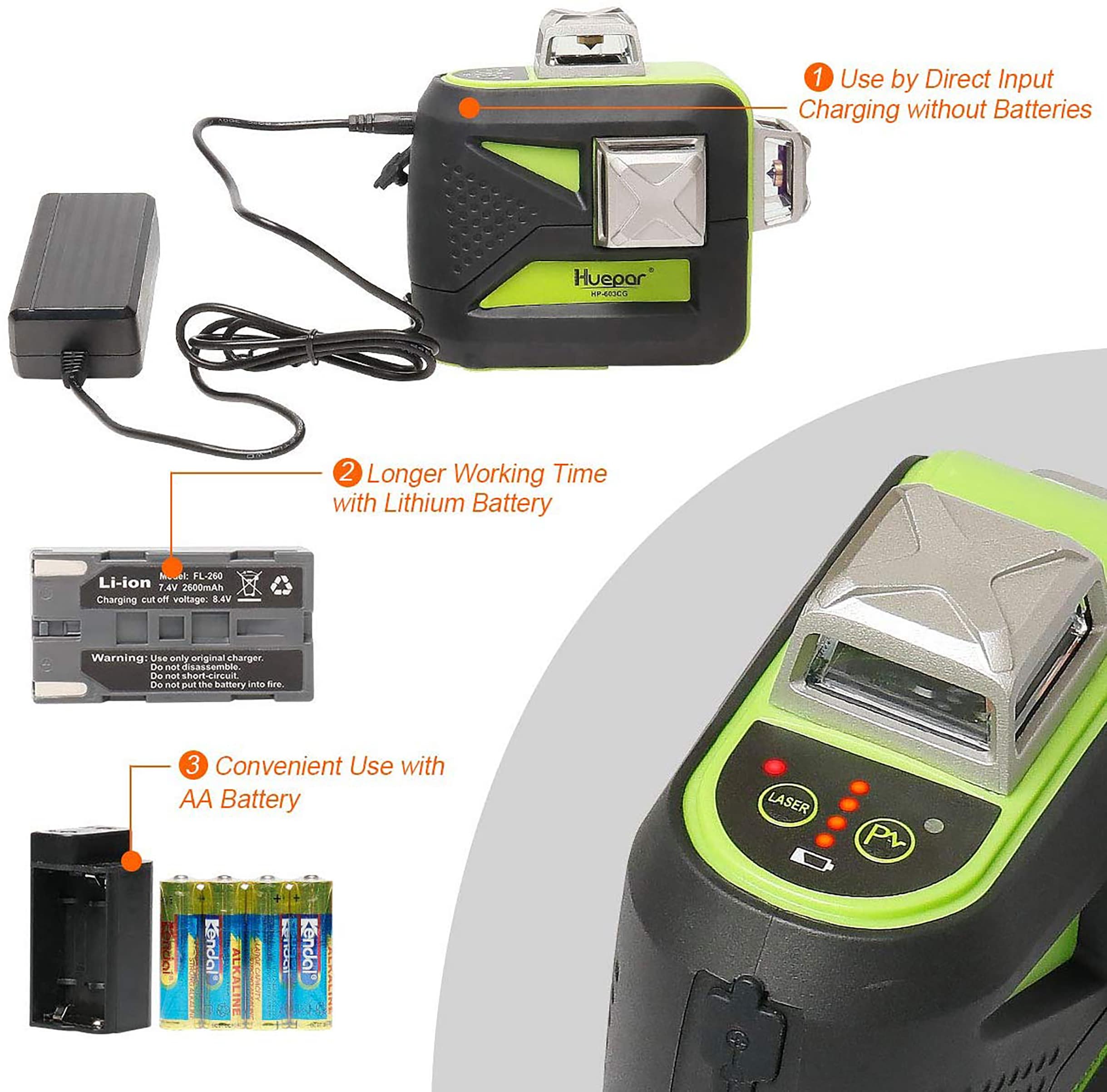 Huepar 603CG-BT Laser-Level - View #6