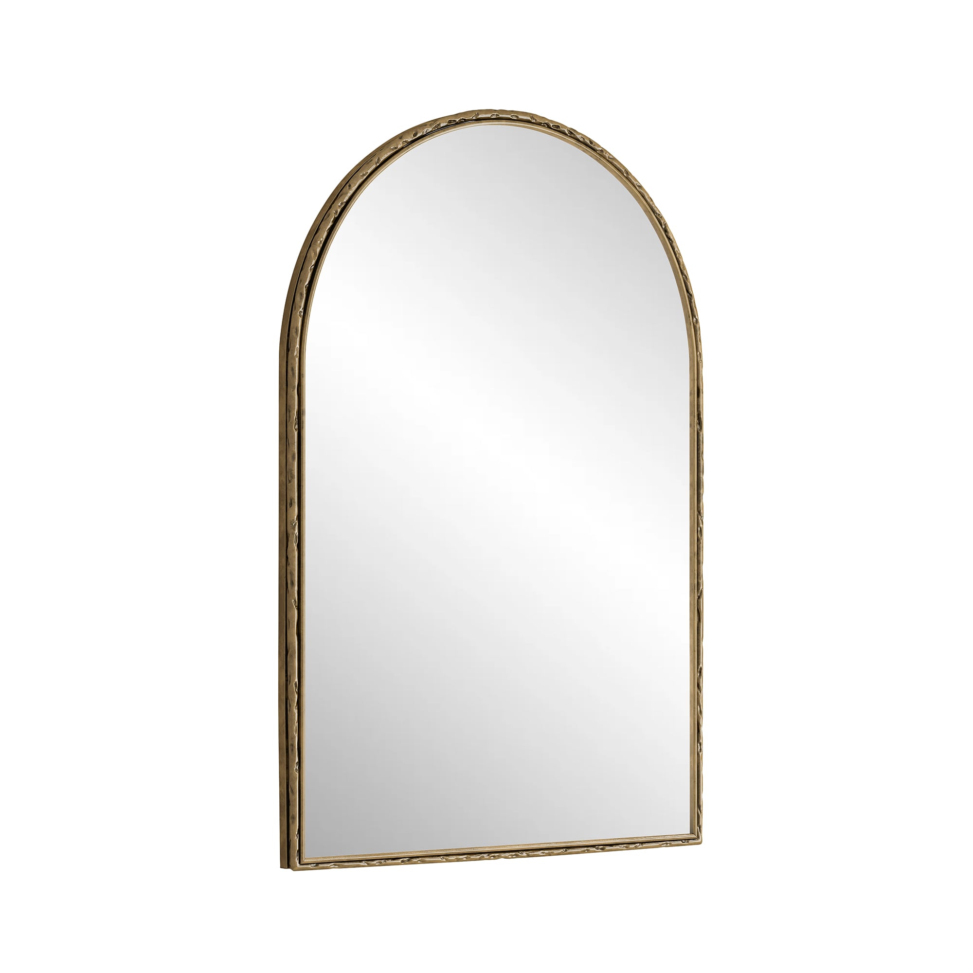 Bybafun YB9300088 24-in x 36-in Framed Arch Bathroom Vanity Mirror ( Gold )