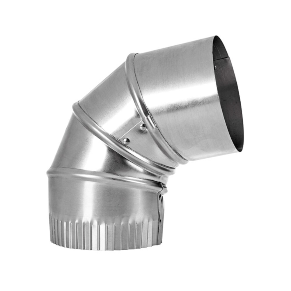 Lambro 308069 4-in 24 Gauge Aluminum Round Adjustable 90 degree Duct elbow
