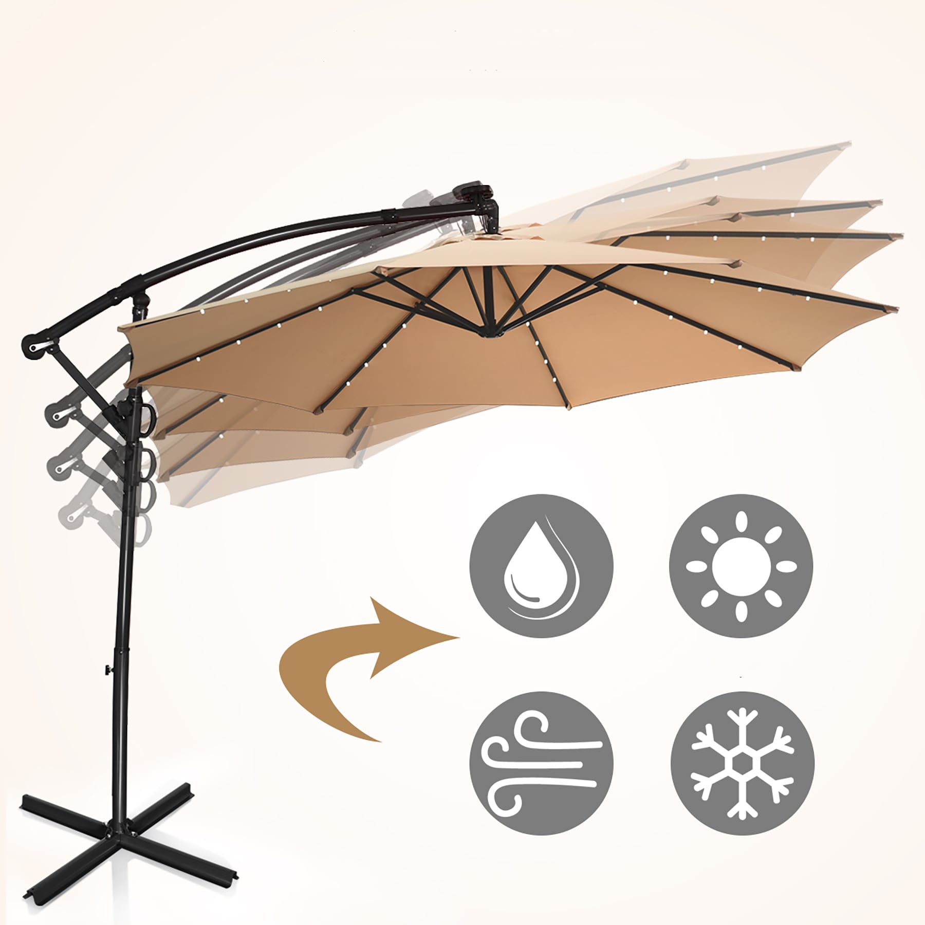 Costway OP70282BE Umbrellas-2 - View #4