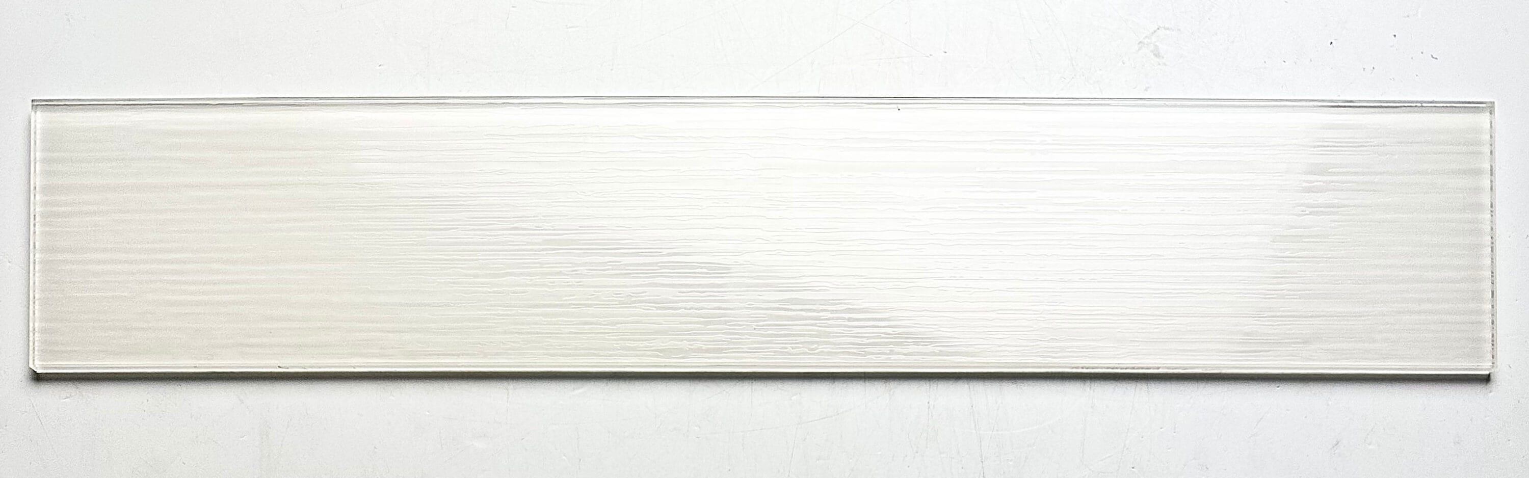 Abolos After The Rain 36-Pack Snow White/Glossy 4-in x 16-in Glossy Glass Marble Look Wall Tile