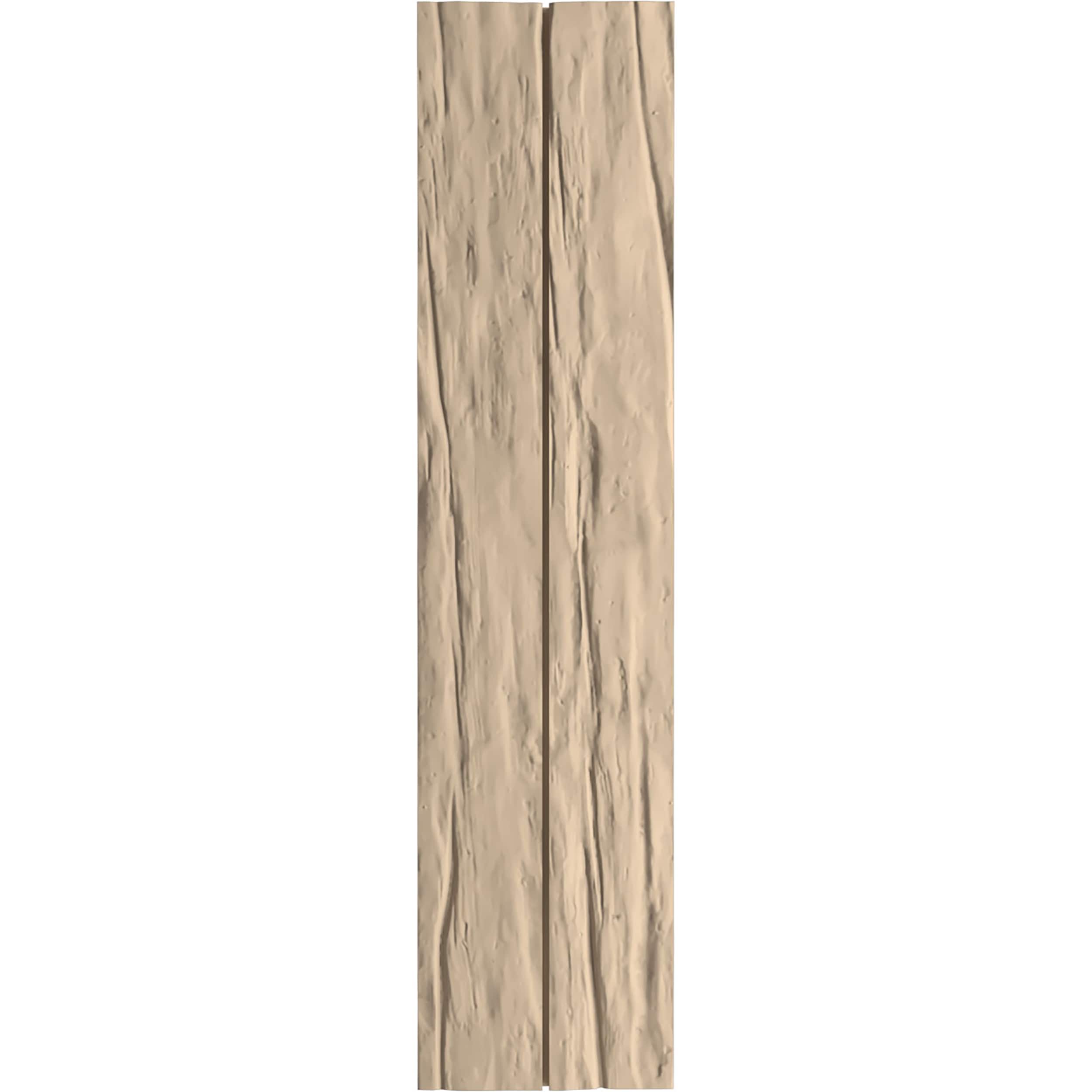 Ekena Millwork SHUBJN11X24RWPR 11-in W x 24-in H Riverwood Paintable/Stainable Board and batten No batten Exterior Shutters ( 2 -Pack )