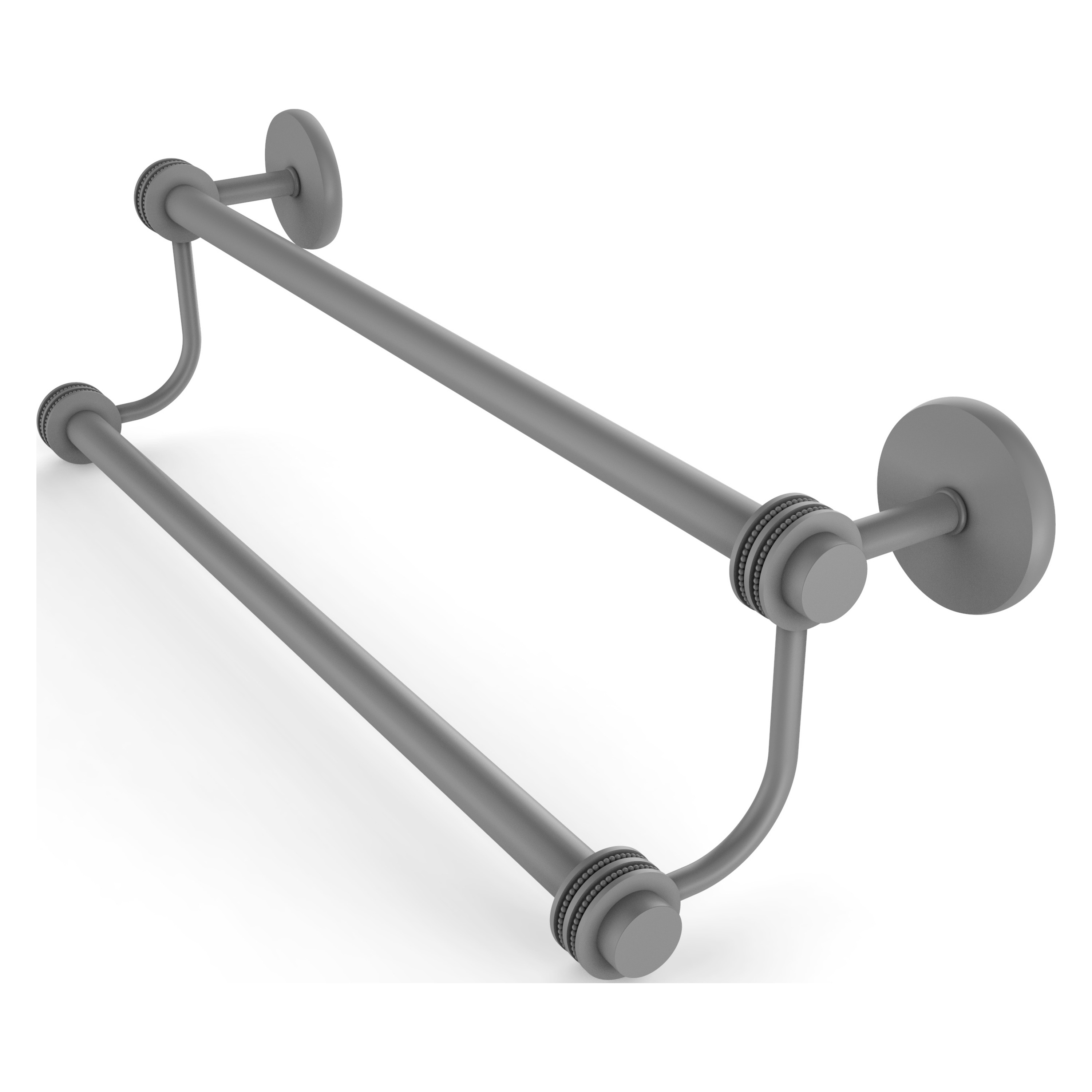 Allied Brass 7272D/36-GYM Satellite Orbit Two 36-in double Matte Gray Wall mount Double Towel Bar