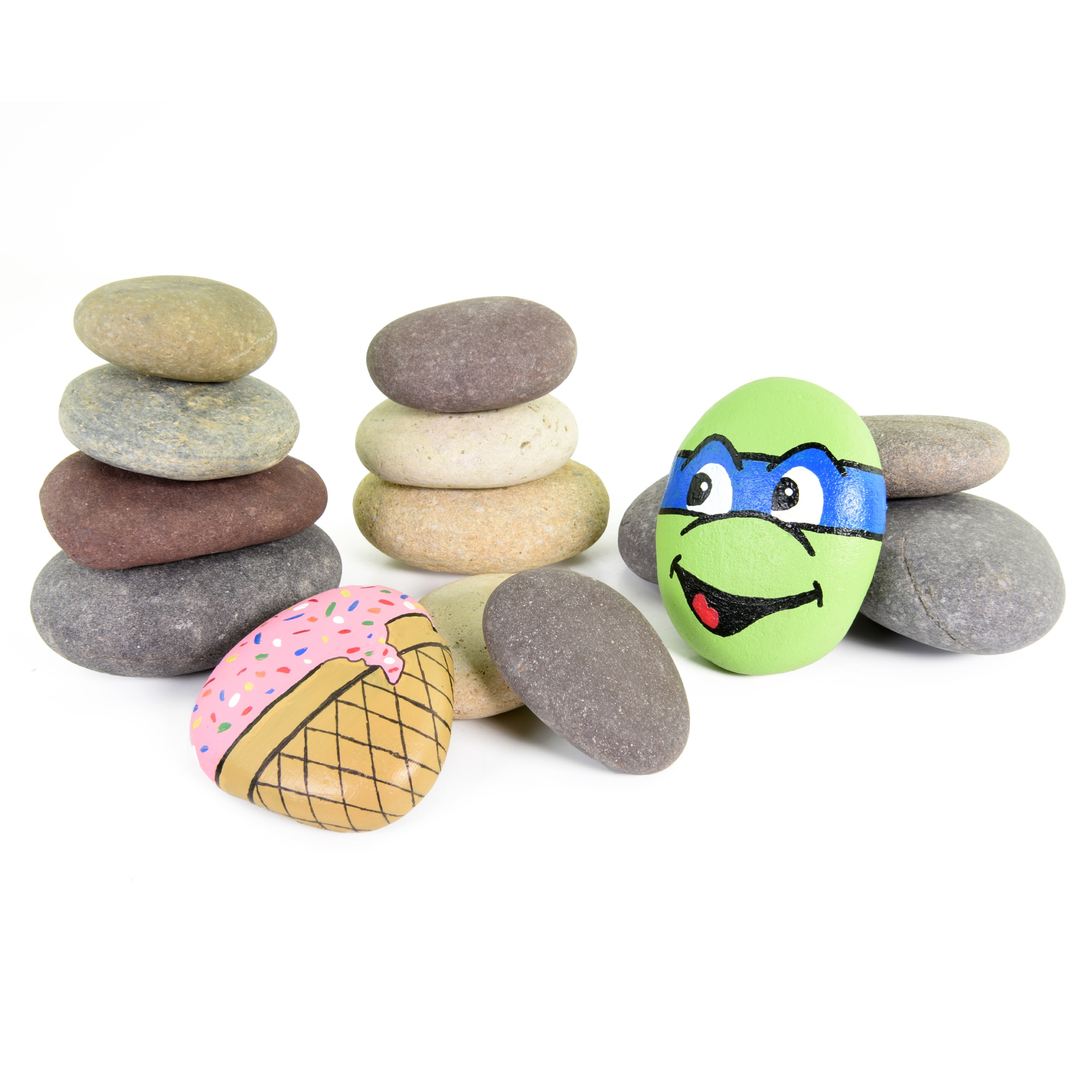 20 Pack Flat Rocks for Painting, Craft Kindness Stones for Kids Arts, River  Pebbles DIY (2-3 in)