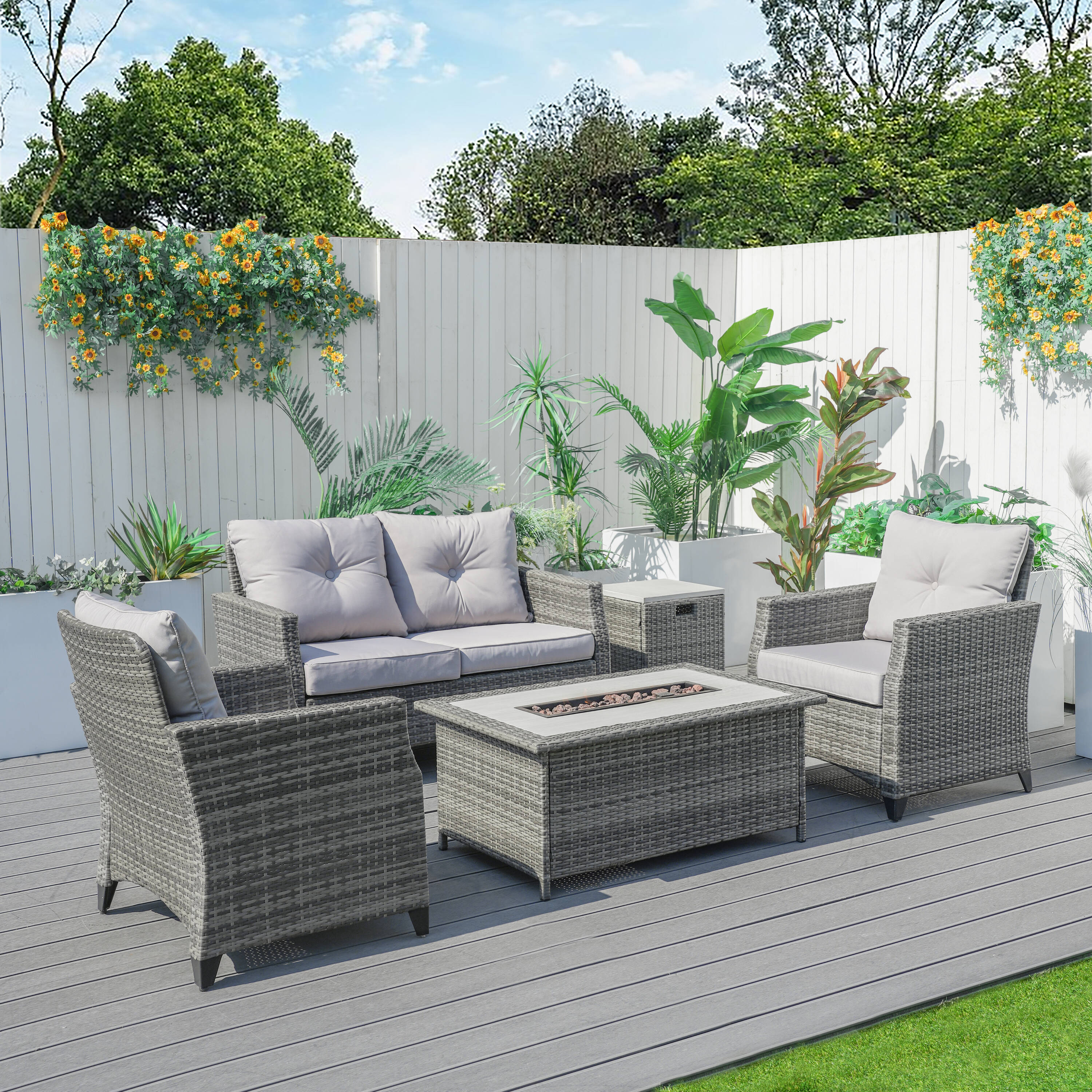 Direct Wicker DWF-1801 Outdoor-Gas-Firepits - View #3