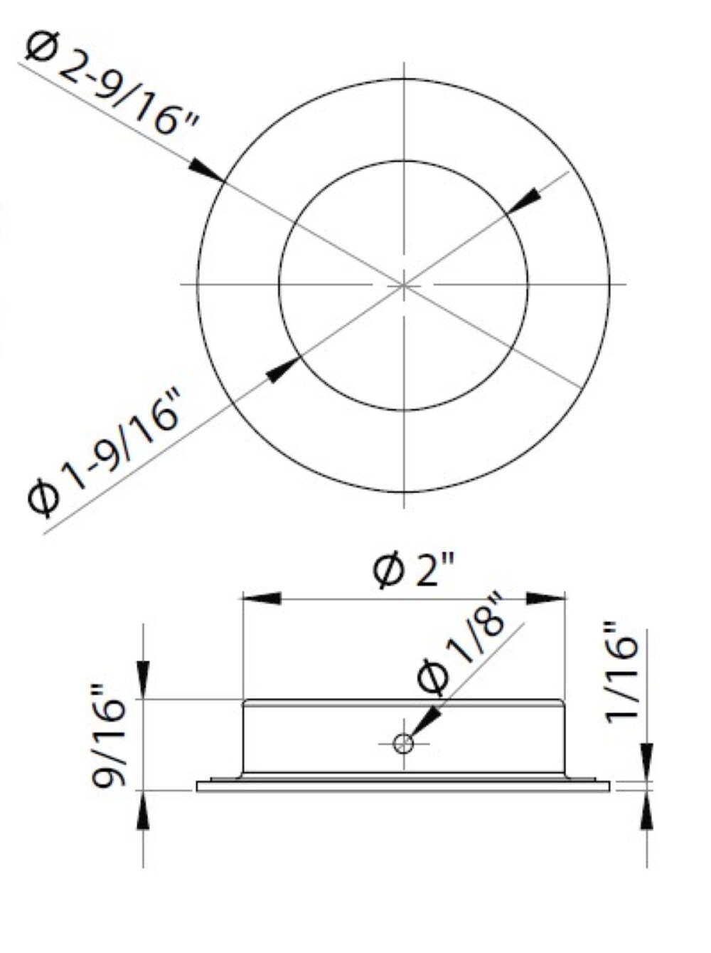 INOX FHIX Series Center to Center Polished Stainless Circular Cup ...