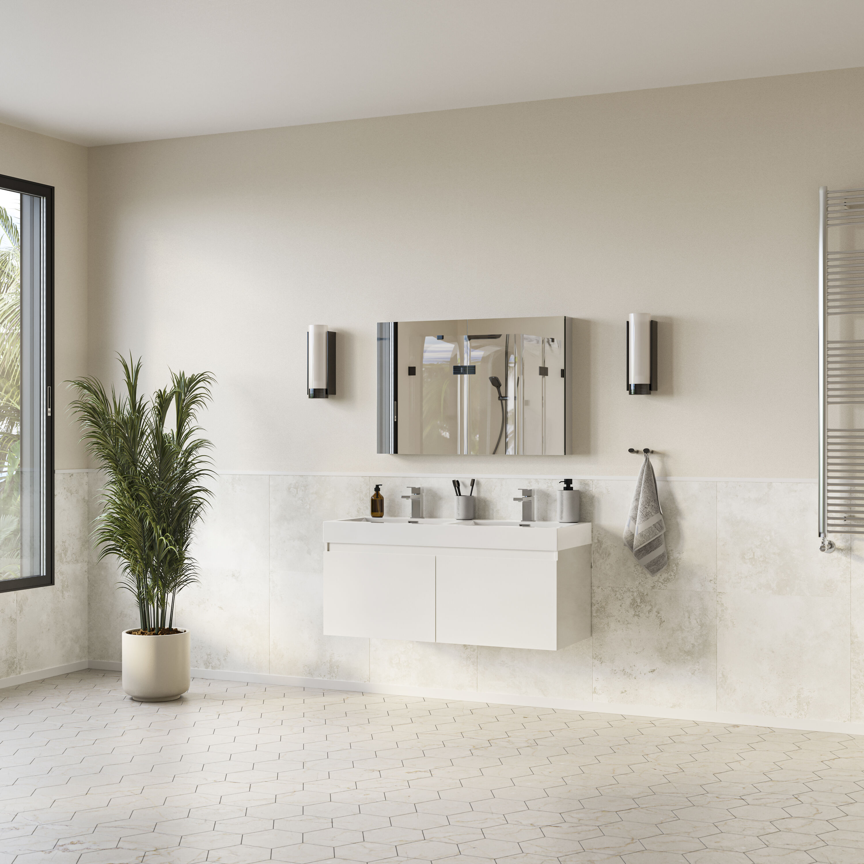Fresca FVN8012WH Bath-Vanity-Combo - View #4