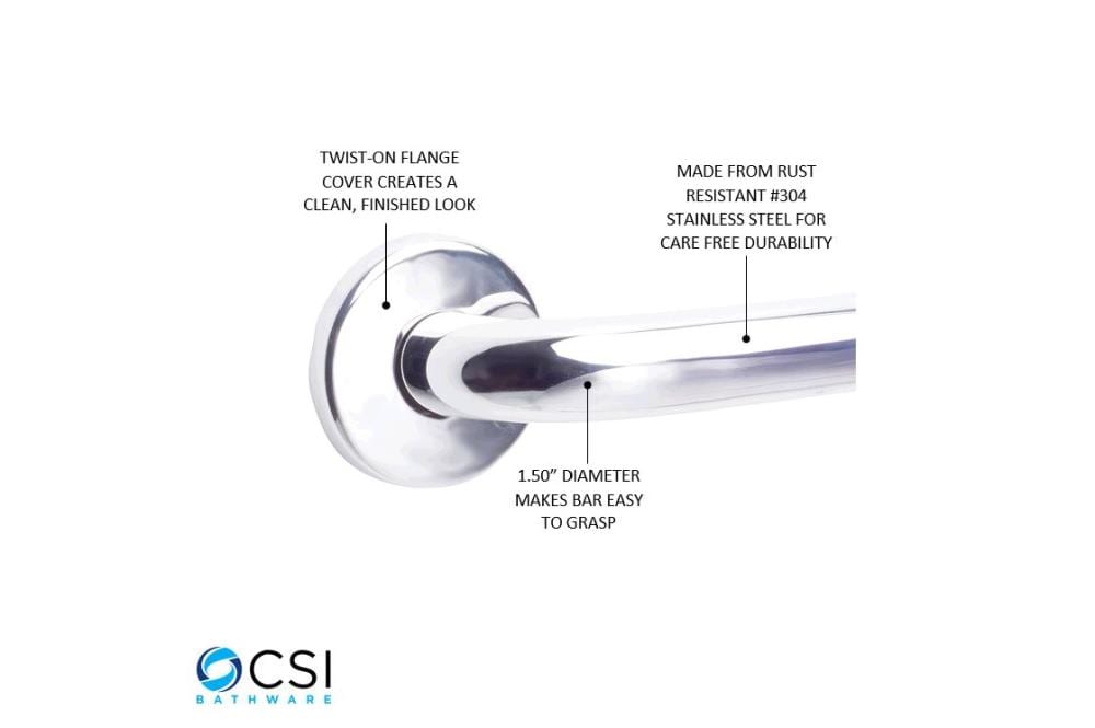 CSI Bathware BAR-SB30-TW-150-PO Grab-Bars - View #2