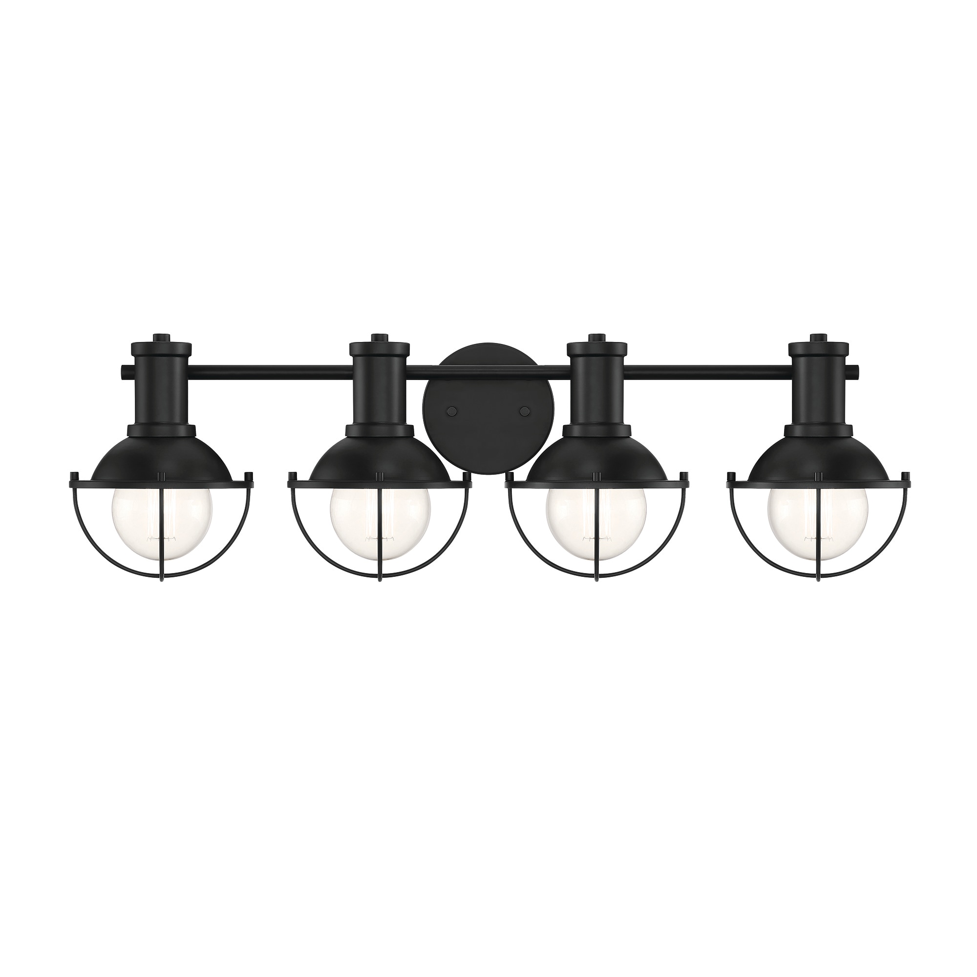Dalton 31" Matte Black and Brushed Gold Vanity Light