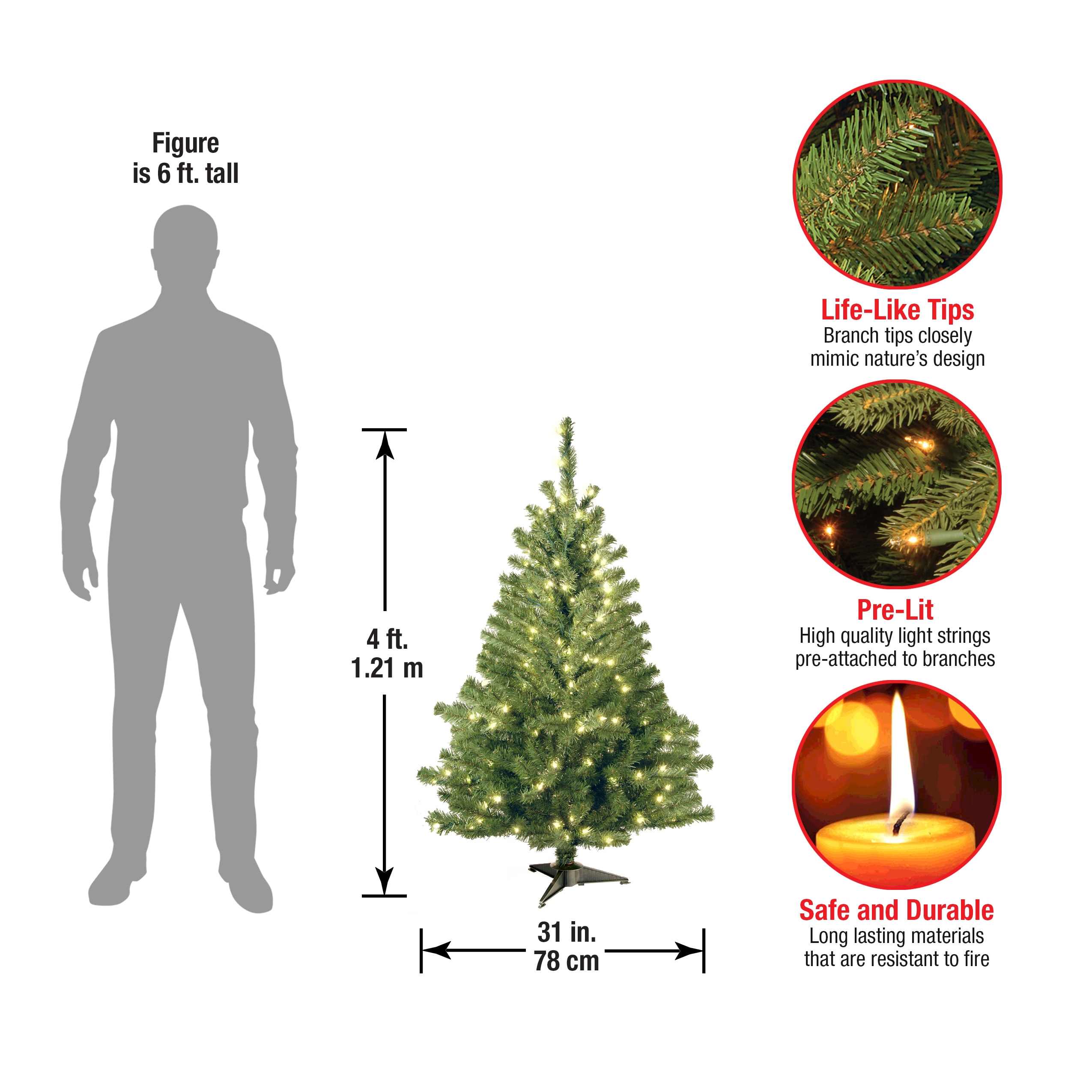 National Tree Company KCDR-40LO-S Artificial-Christmas-Trees - View #5