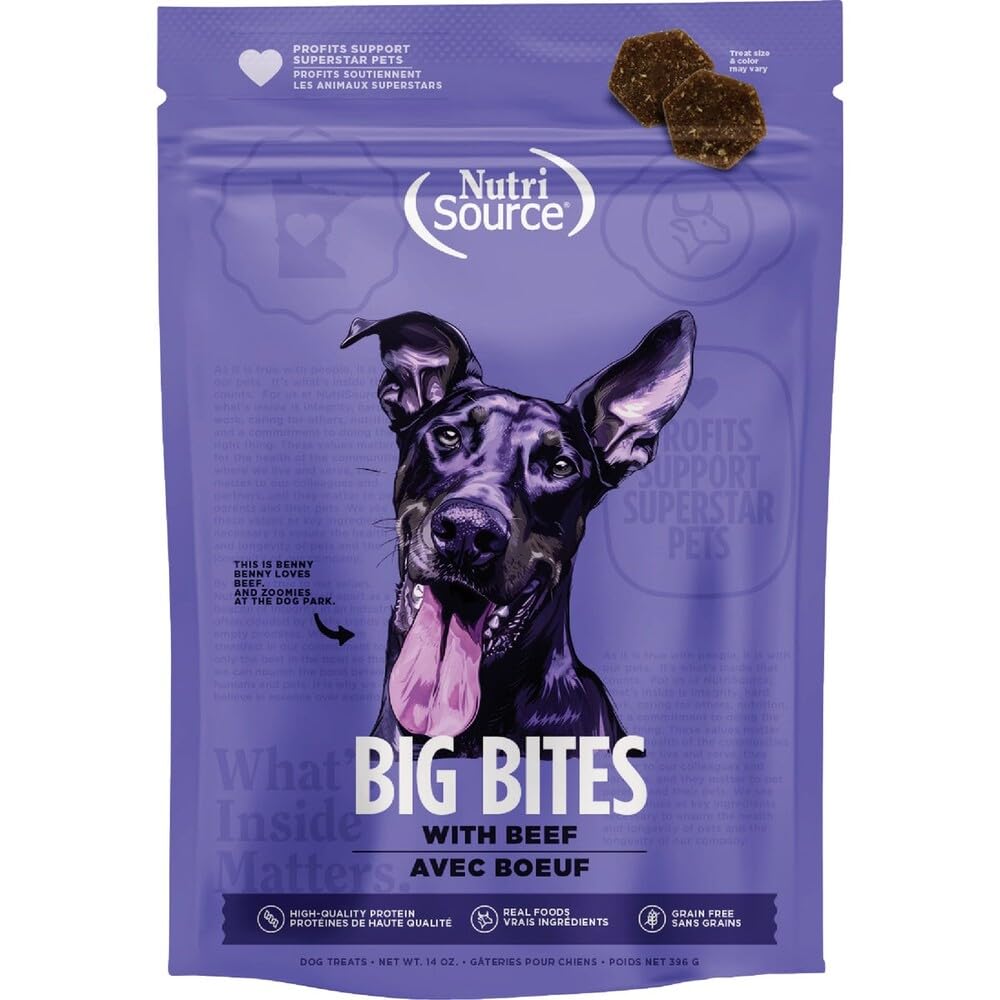 NutriSource NutriSource Big Bites Grain Free Beef Dog Treats