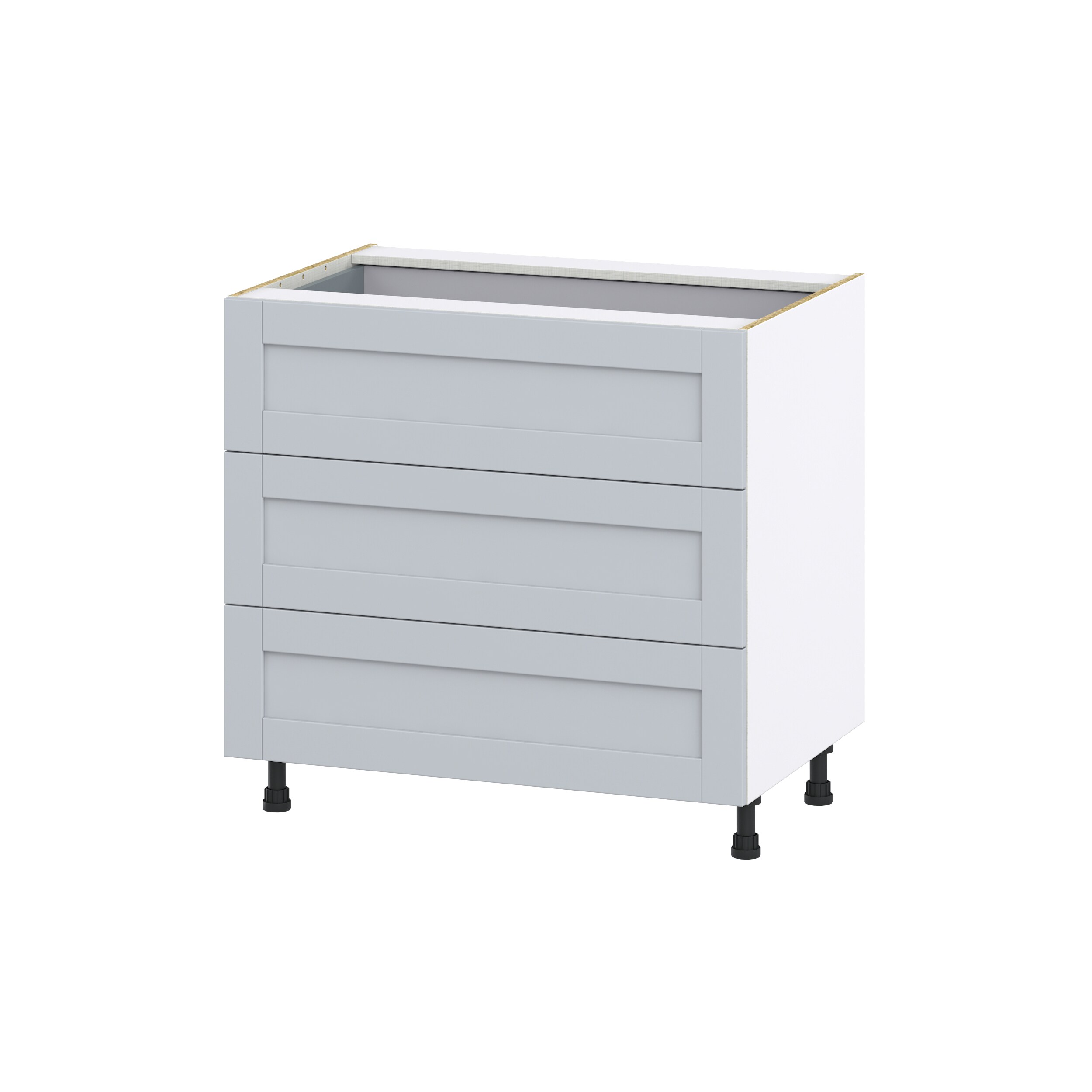 Hugo&Borg DSB3DA36I1-CH Charlesberg 36-in W x 34.5-in H x 24-in D Light Gray 3 -Drawers Drawer Base Fully assembled Cabinet Shaker)