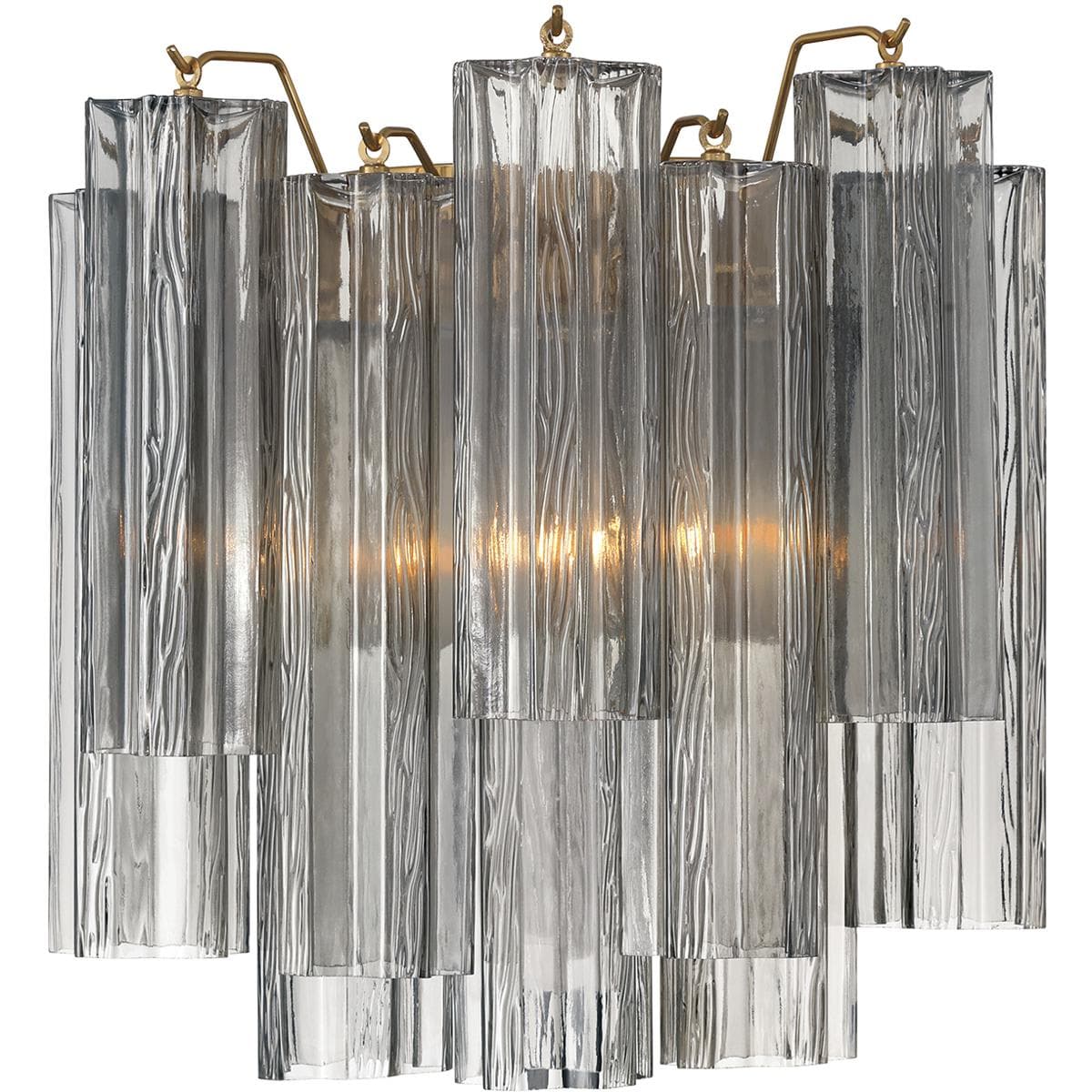 Crystorama  ADD-303-AG-SM Addis Bath Wall Light in Aged Brass Smoke
