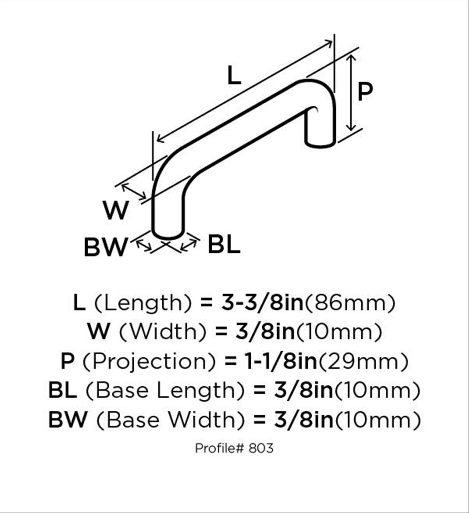 Amerock BP803PW Cabinet-Pulls - View #6