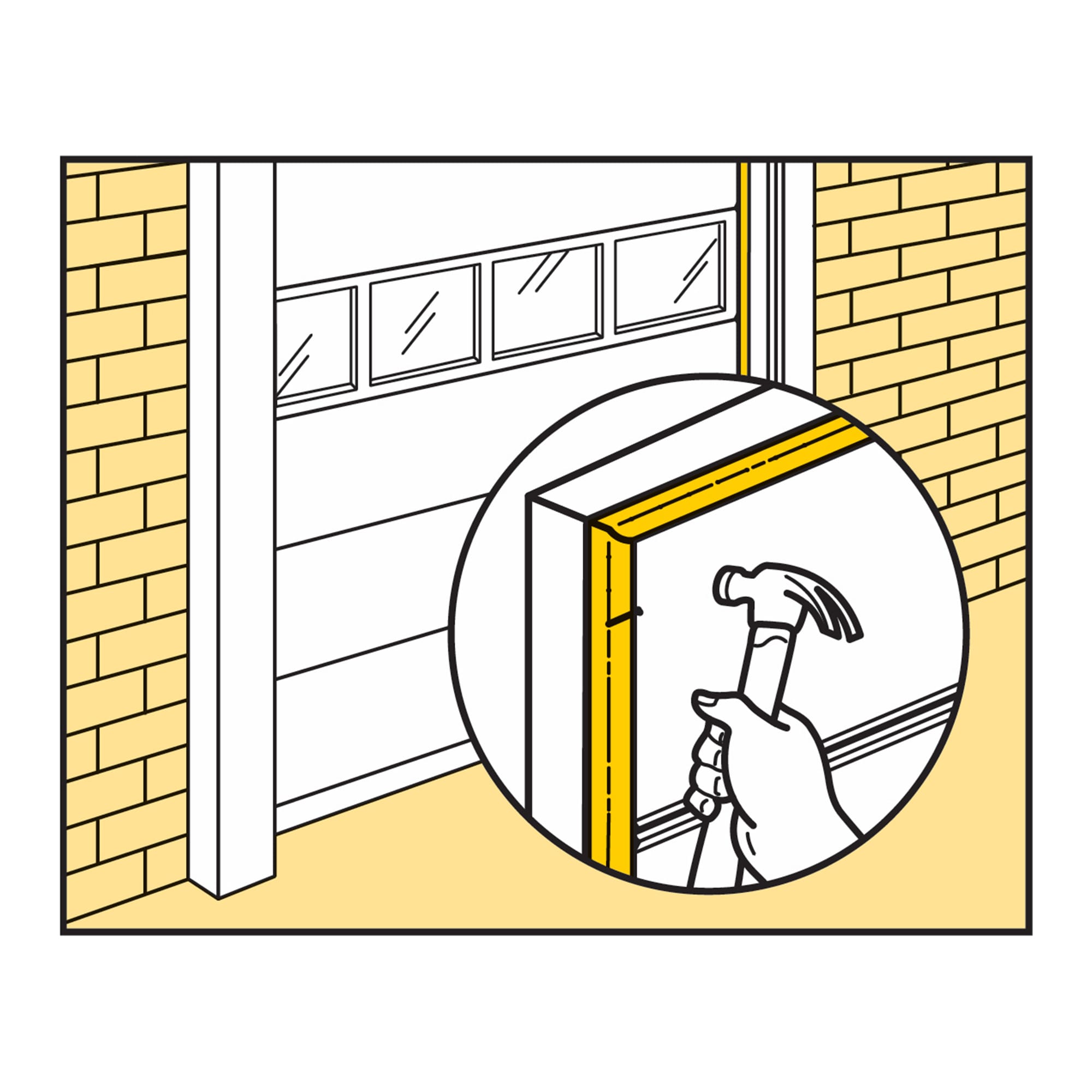 Do It 1-3/4 In. X 30 Ft. White Vinyl Garage Door Top And Side Seal | Do