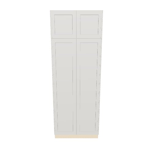 Diamond Express Jamestown 30-in W x 84-in H x 24-in D Cloud Gray Pantry Fully Assembled Plywood Cabinet (Recessed Panel Shaker Door Style)