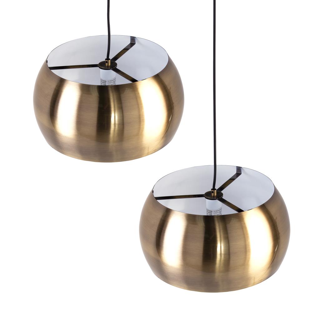 Boston Loft Furnishings ATG0228LTS2 Beblic Brushed brass Mid-century Dome Medium (10-22 inches) Hanging Pendant light