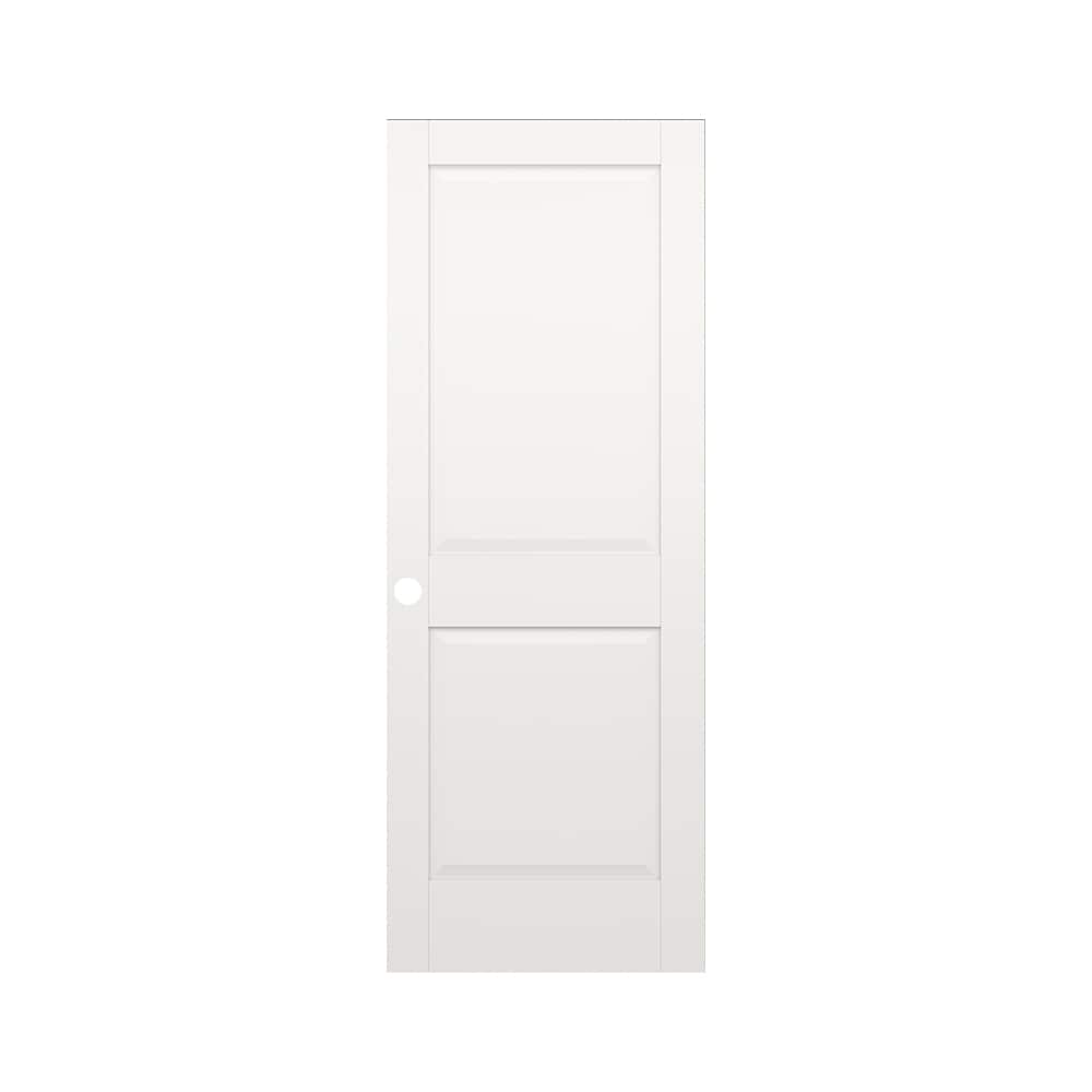RELIABILT PRO10186932 30-in x 80-in 2-panel square Smooth Hollow core Unfinished Molded composite Slab Door with Lockset Bore