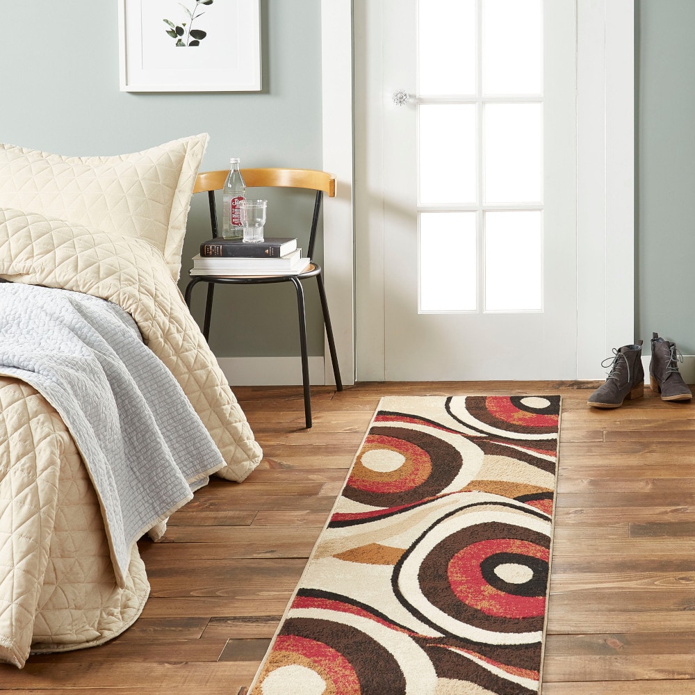 Home Dynamix 4N-HD5382-539 Tribeca Slade 2 x 7 (ft) Loomed Polypropylene Brown/Red Rectangular Indoor Abstract Runner rug