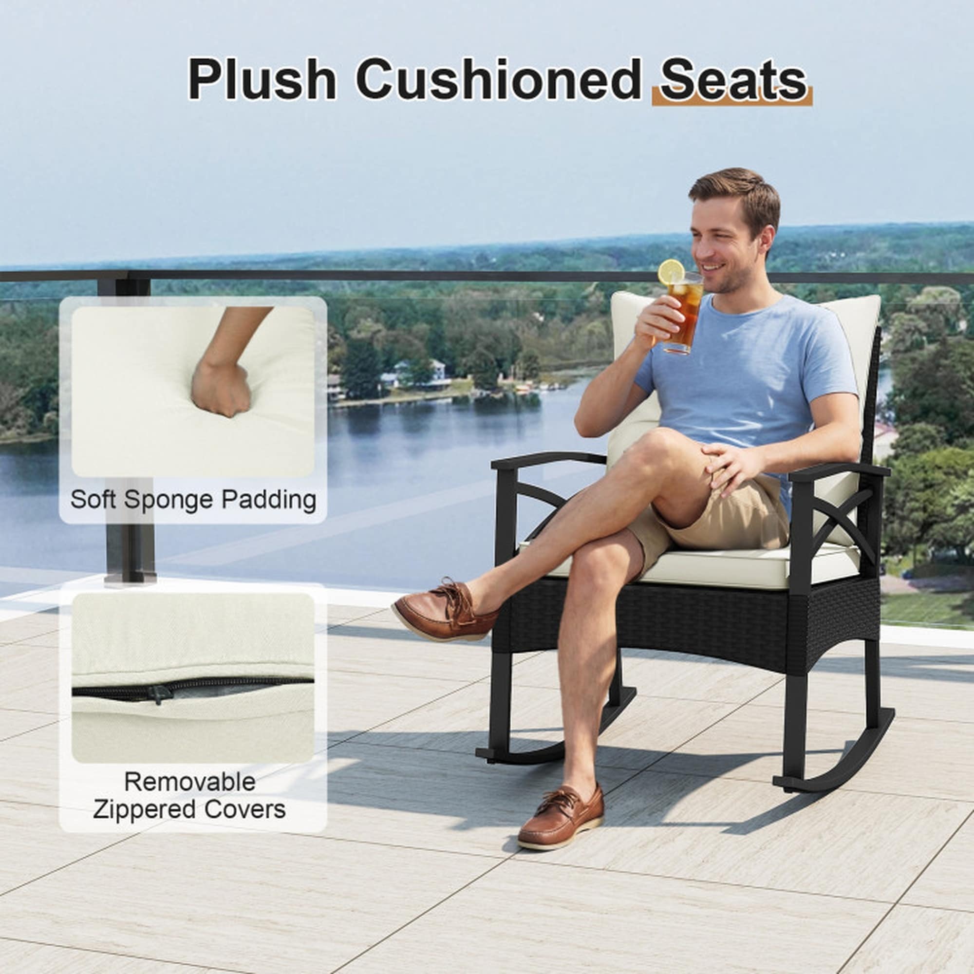 Boyel Living BL-HYA5505WH Patio-Conversation-Sets - View #6