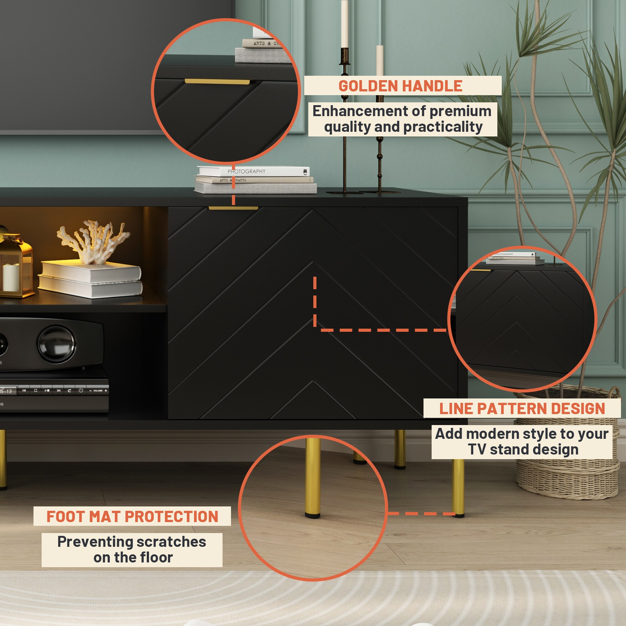 Clihome CL-ID01TVBK Tv-Stands - View #8