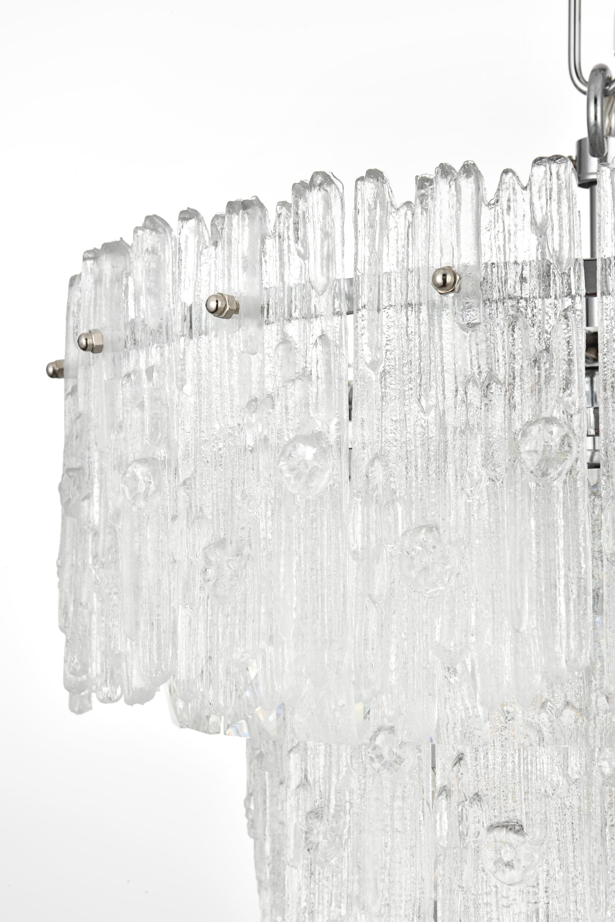Emilia Chrome 21-Inch Crystal Chandelier with Royal Cut Crystals