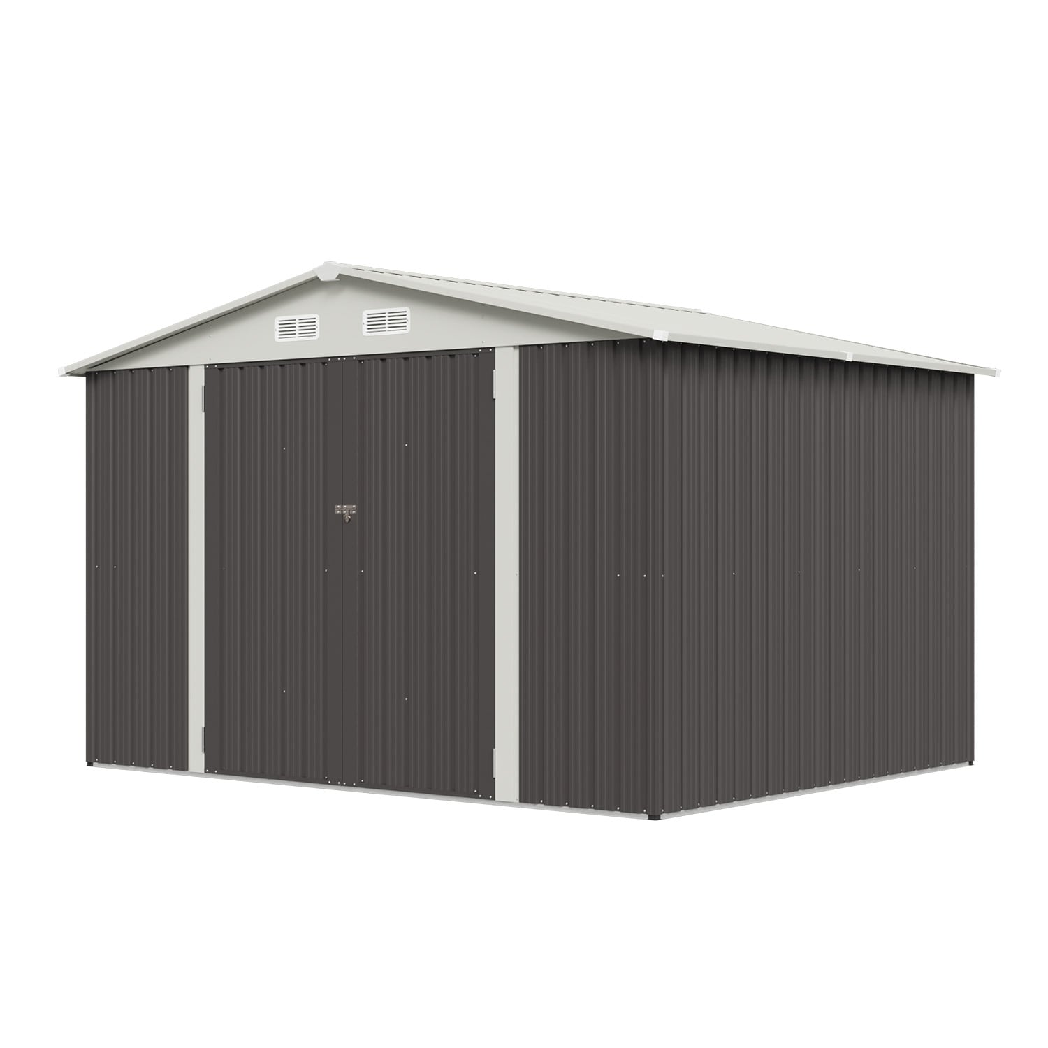 AOXUN 8-ft x 10-ft Economy Series Galvanized Steel Storage Shed (Floor ...