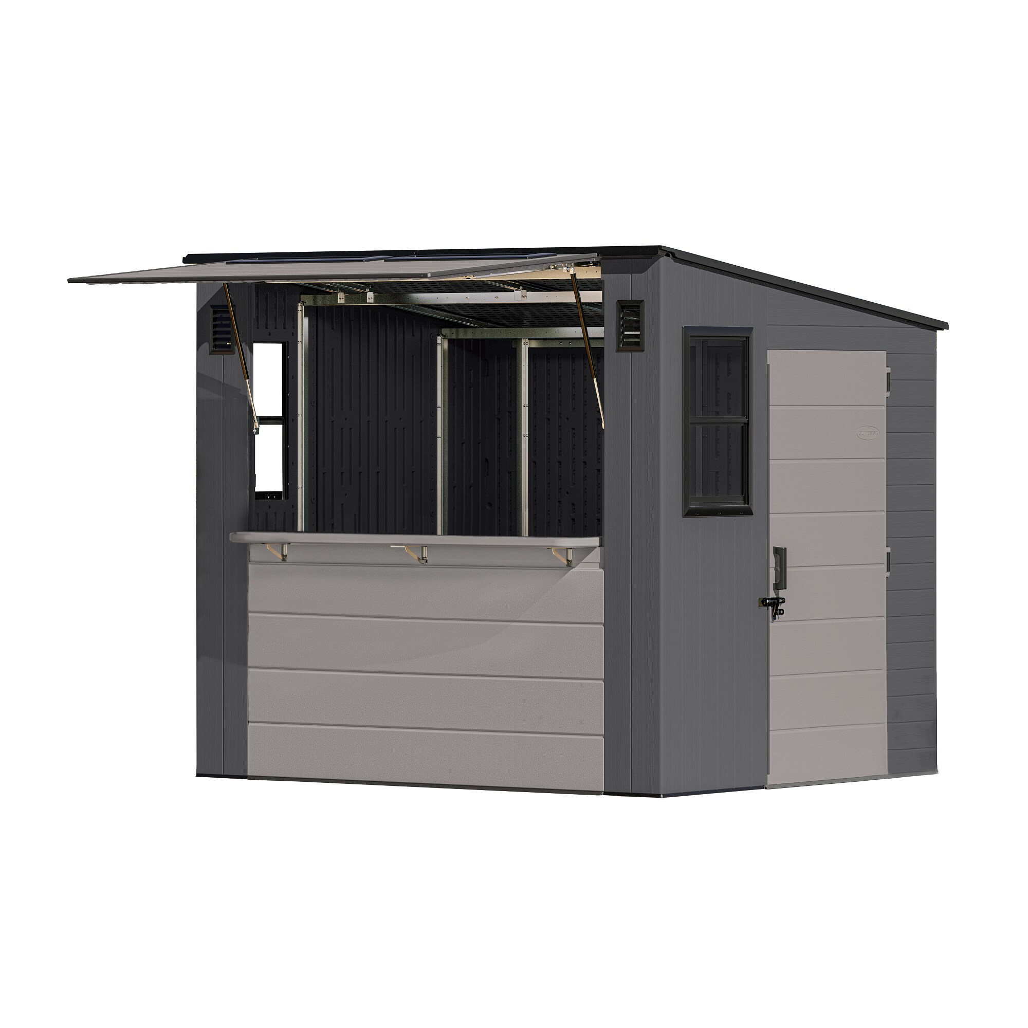 Suncast 8-ft x 7-ft Resin Shed Lean-to Resin Storage Shed (Floor Included)