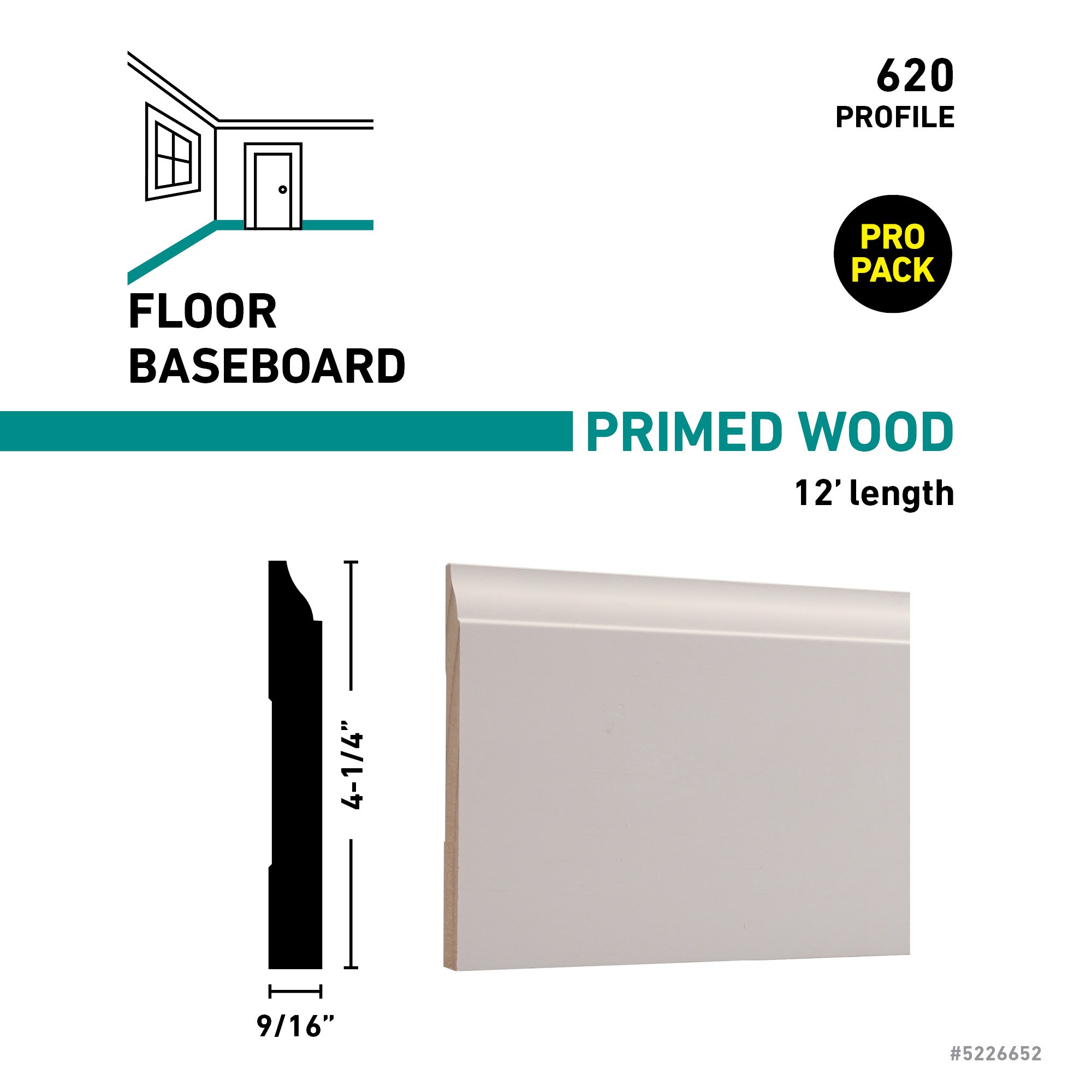 RELIABILT C 620 12 FJPMD Baseboard-Moulding - View #3