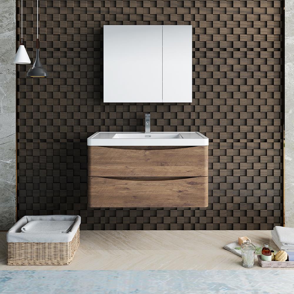 Fresca FVN9036RW Bath-Vanity-Combo - View #3