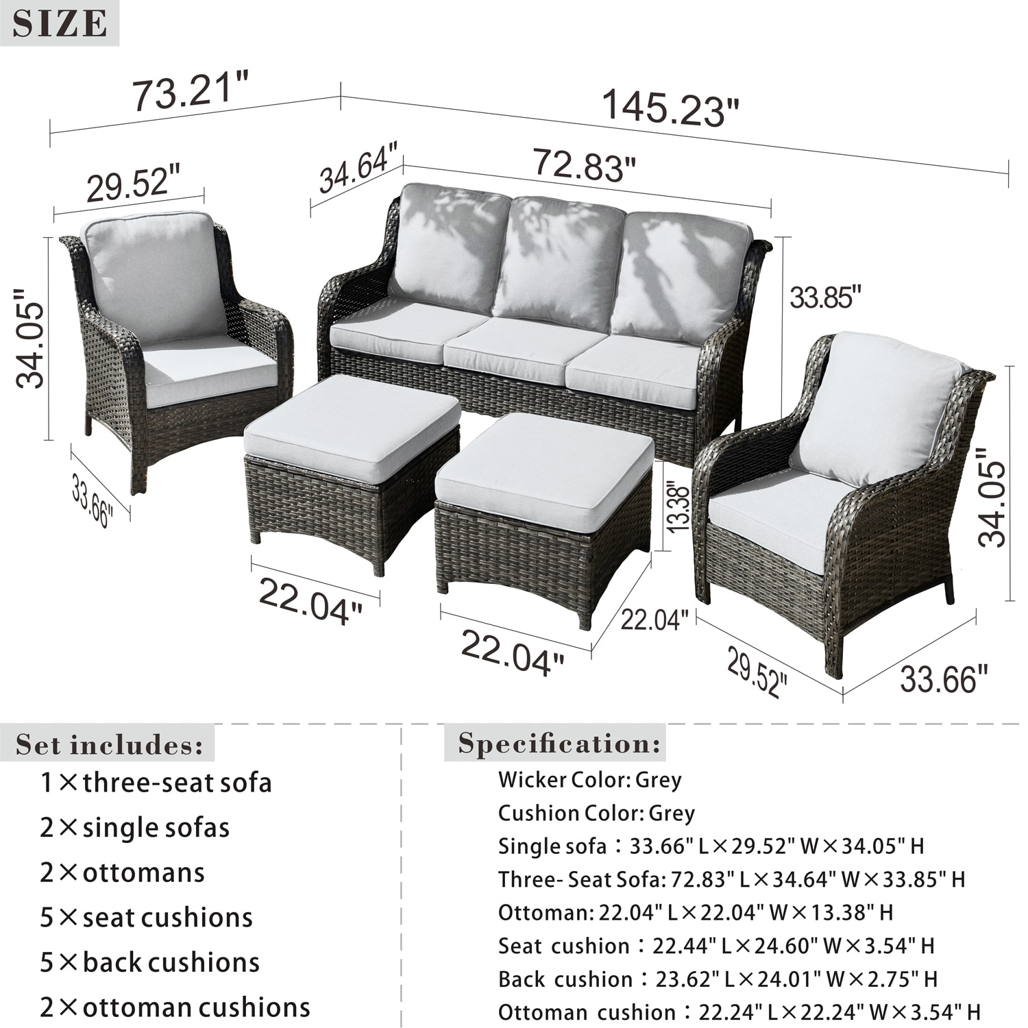 Ovios BRS602 Patio-Conversation-Sets - View #7