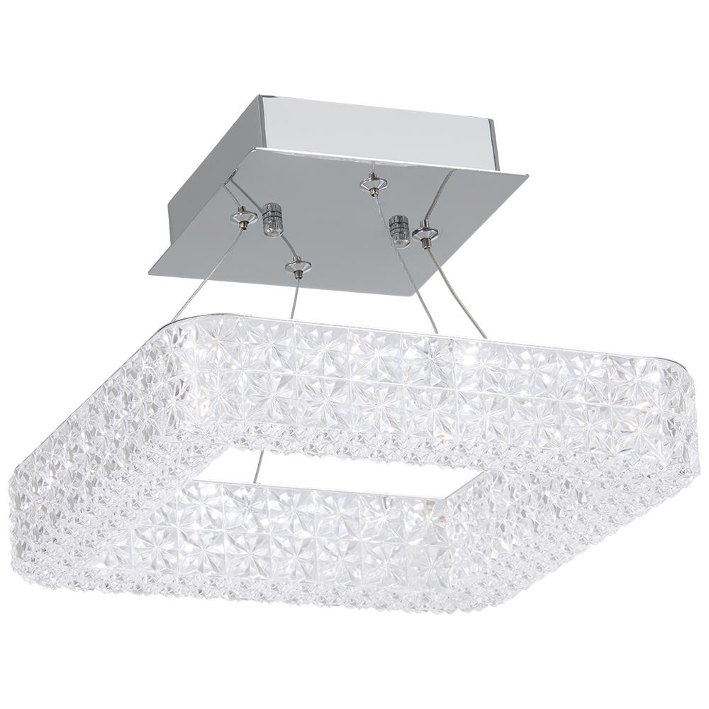 allen + roth 81700 11-in Chrome LED Semi-flush Mount Light