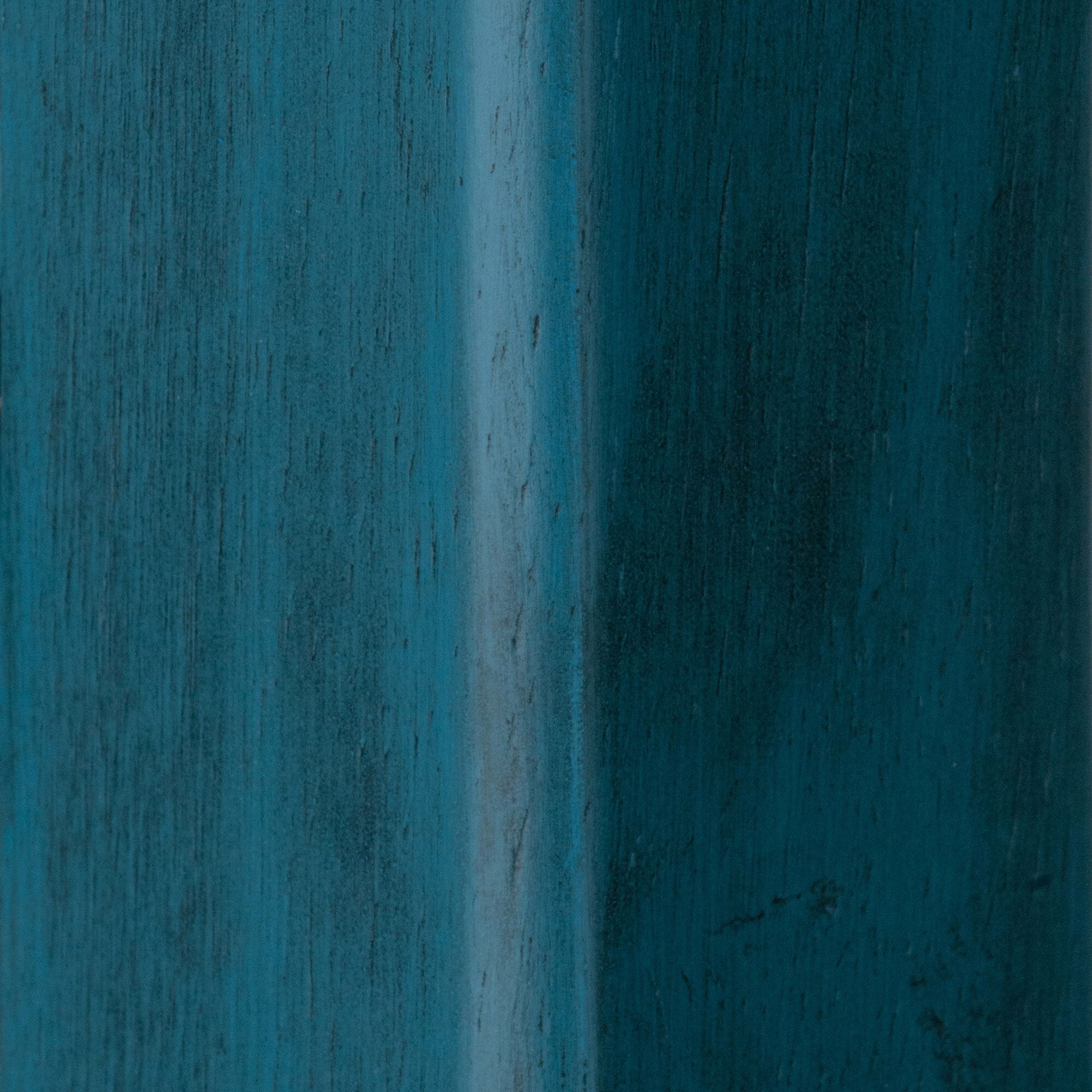 24" Rustic Teal and Walnut Wood Counter Stool