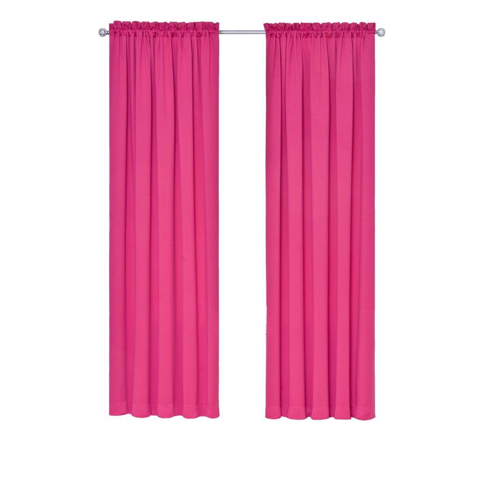 Eclipse 15946052063PNK 63-Inches Pink Room darkening Rod pocket Curtain panel pair