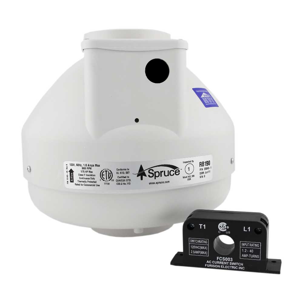 Spruce SDB190C 9.7-Inches dia 158 CFM ABS plastic Axial duct fan