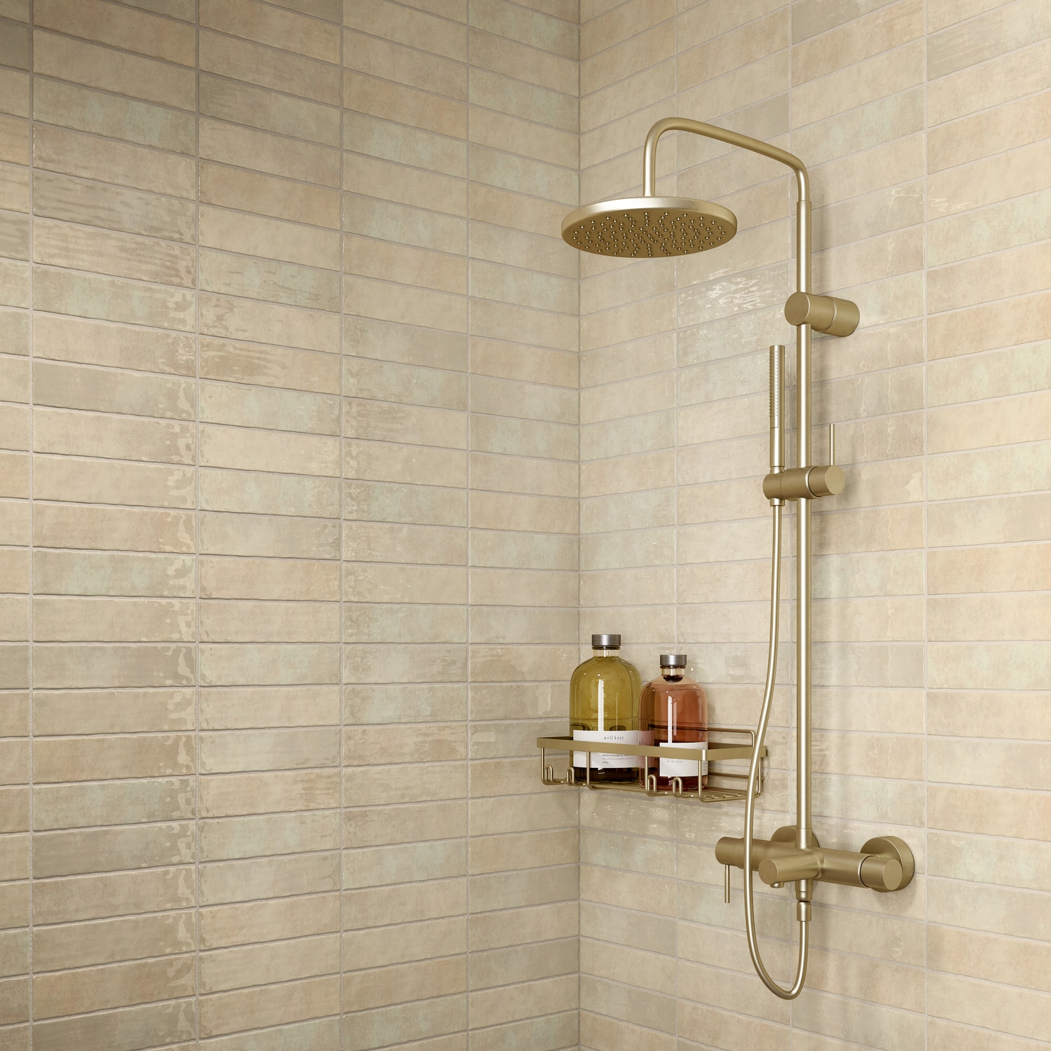 Lê thiện Daltile Vistaframe Linen 2-in x 8-in Glossy Ceramic Subway Wall