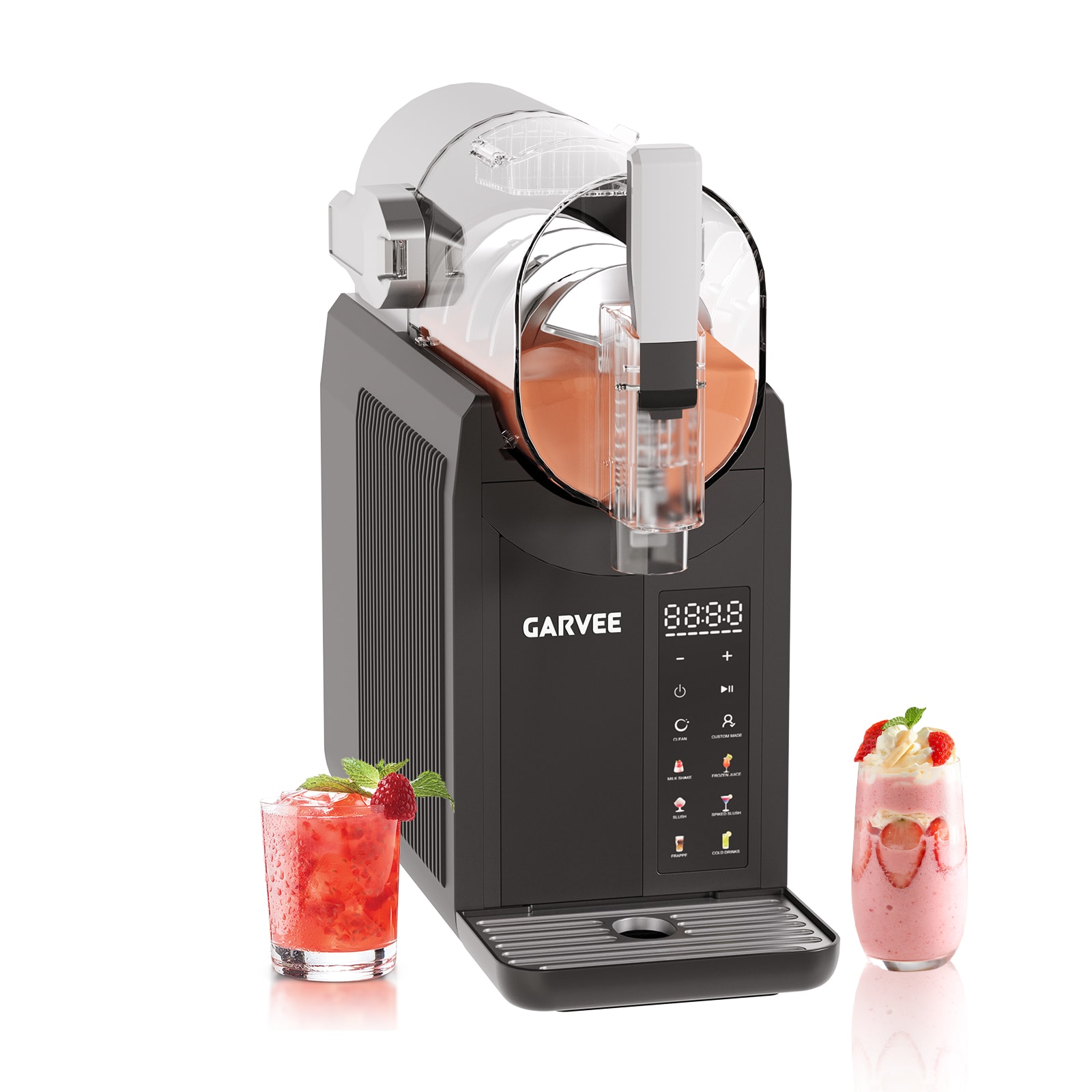 Garvee Commercial Shaved Ice Machine 300W Electric Snow Cone Maker Stainless Steel Ice Shaver Ice Crusher Heavy Duty Countertop for Home Party