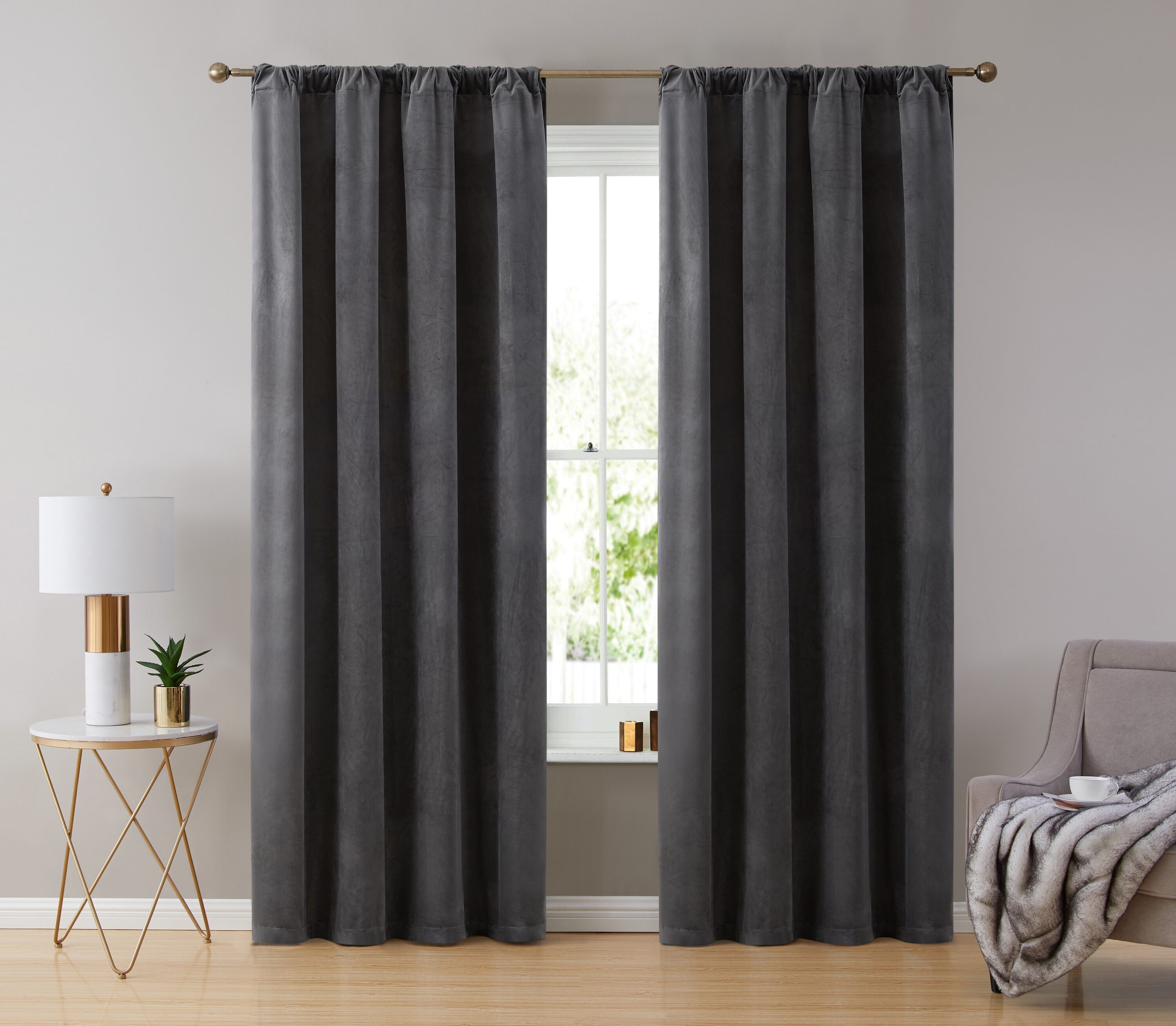 HLC.me LPZ-63CHARC curtains - View #2