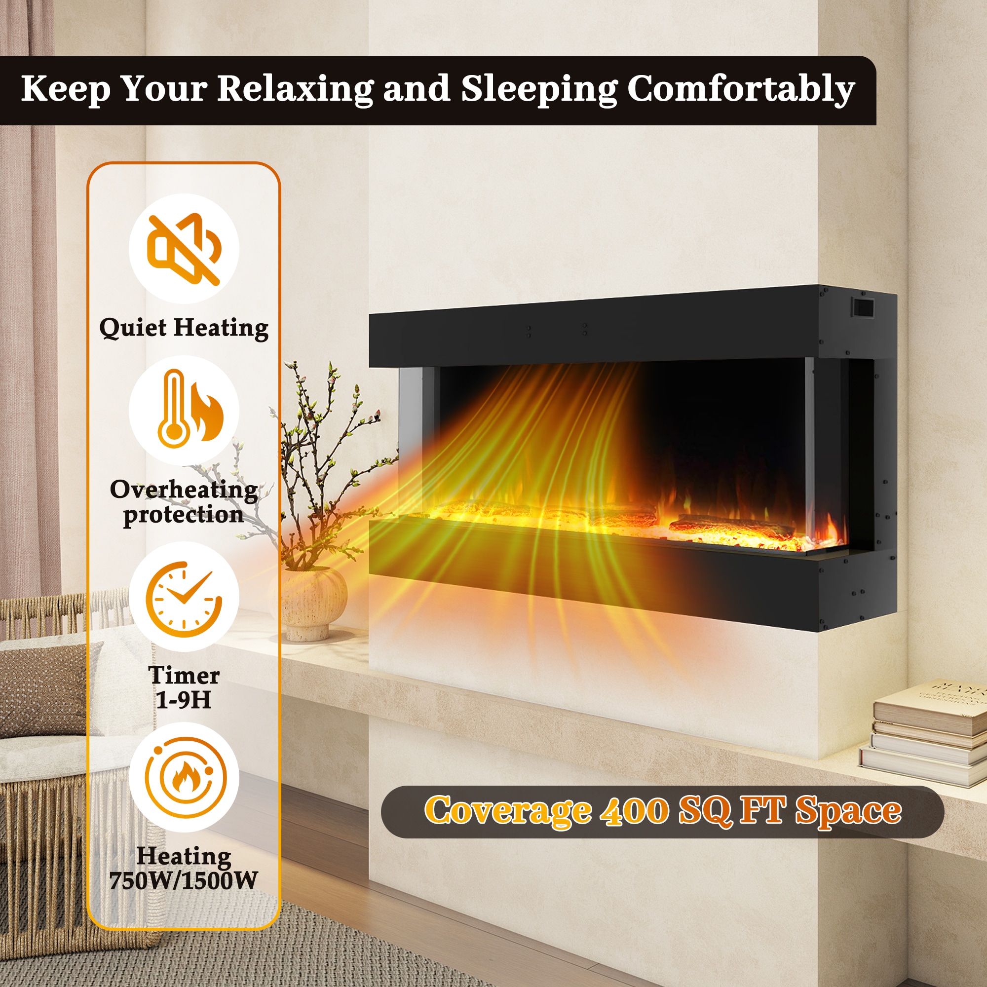 Clihome CL-0433STS50 Electric-Fireplaces - View #12