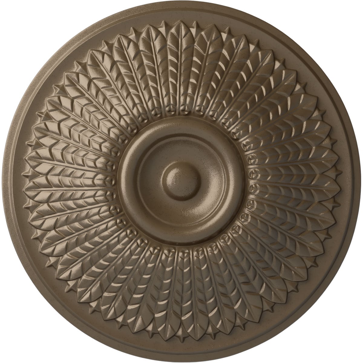 Ekena Millwork CM23MOWSS Modena 23.5-in W x 23.5-in L Painted Warm Silver Polyurethane Whole Ceiling Medallion