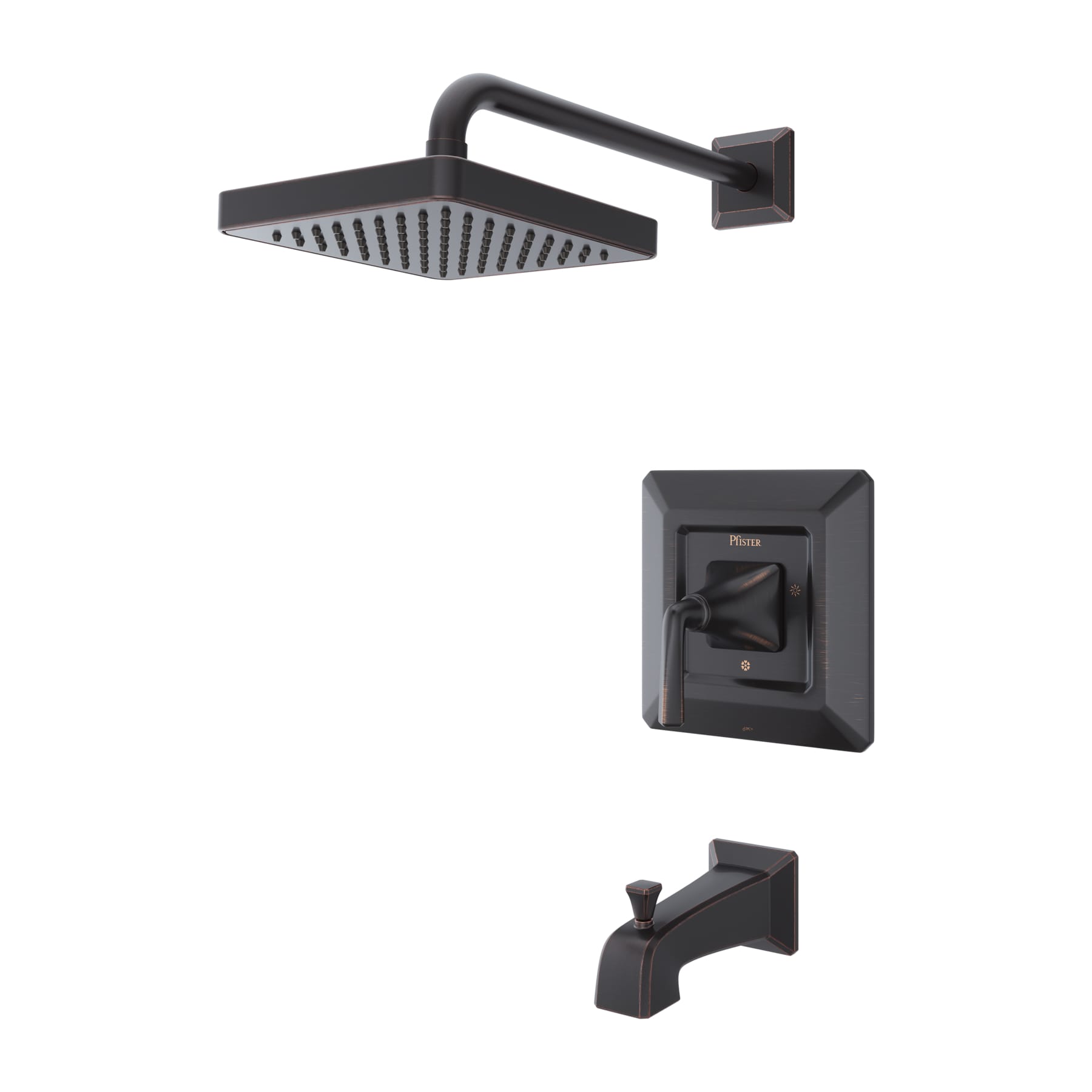 Pfister LG89-8FEY Park Avenue Tuscan Bronze 1-handle Single function 7-Inches Square Bathtub and shower Faucet